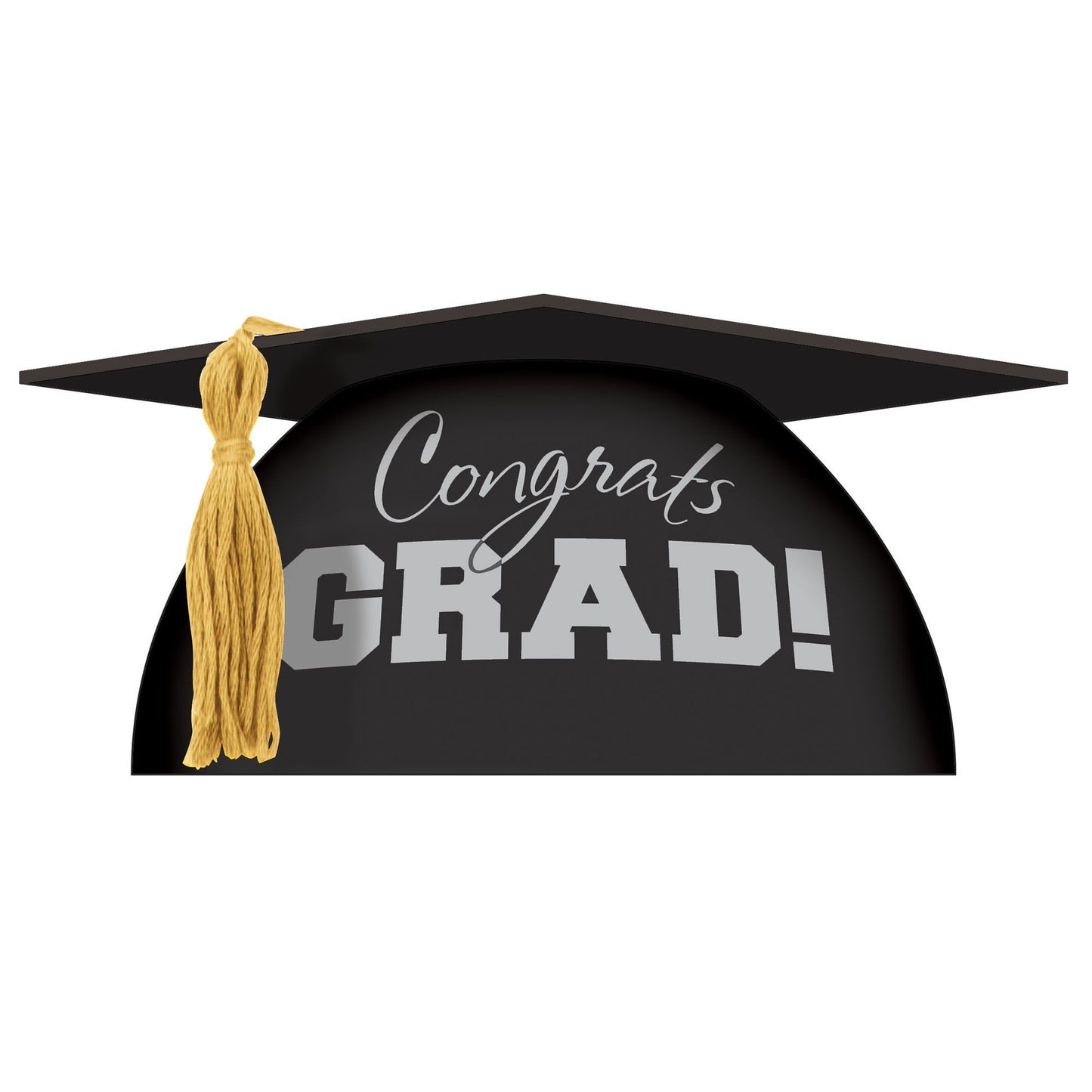 Mortarboard Plastic Cake Topper-Grad