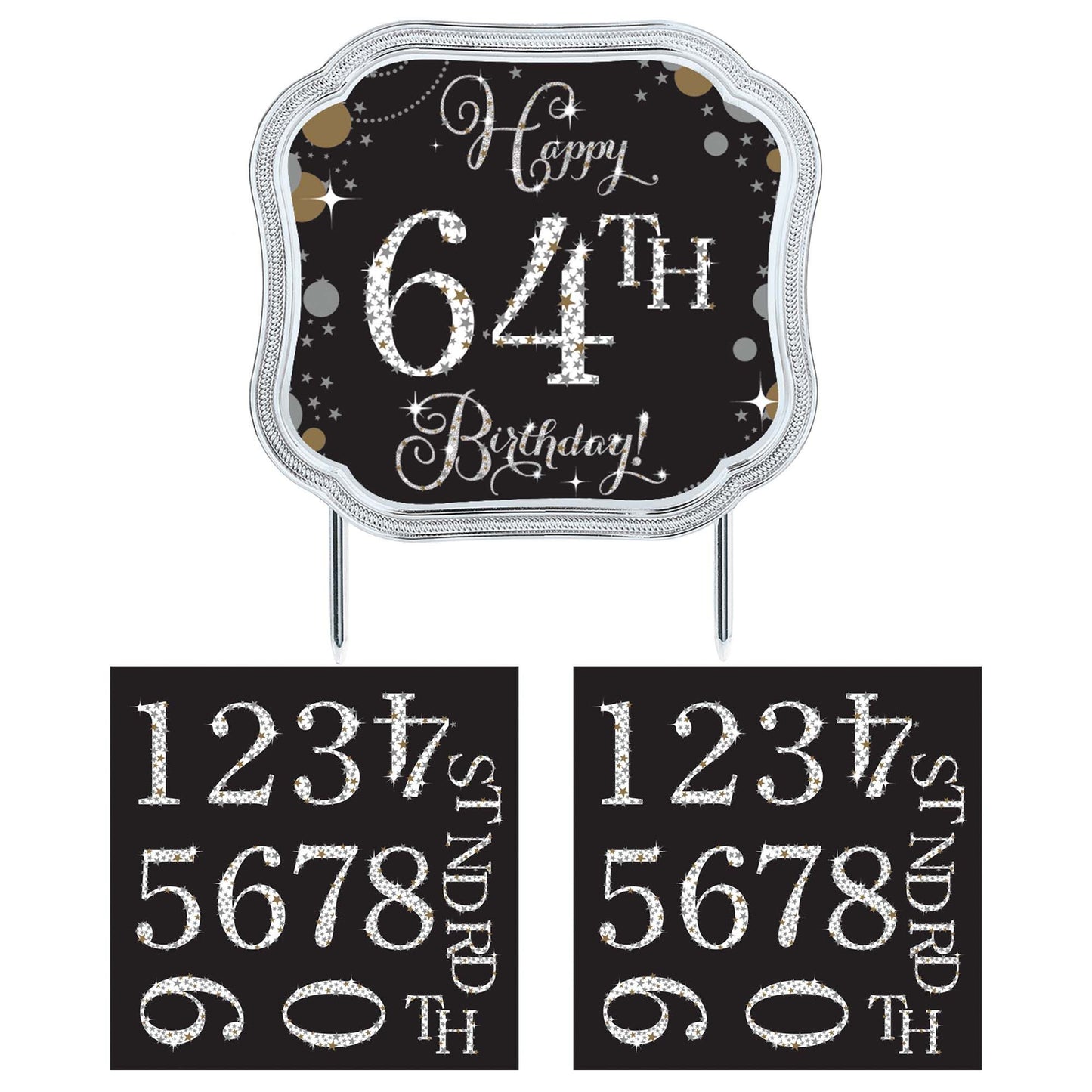 Sparkling Celebration Add - Any - Age Cake Topper