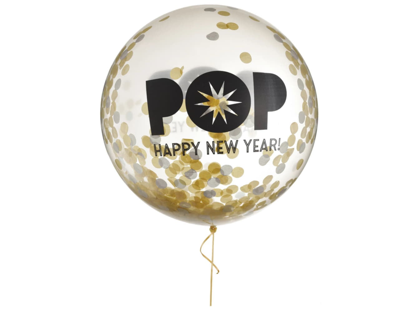 New Years Confetti Latex Balloon