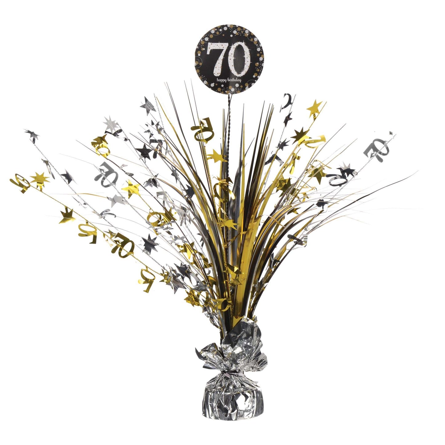 Sparkling 70th Centerpiece