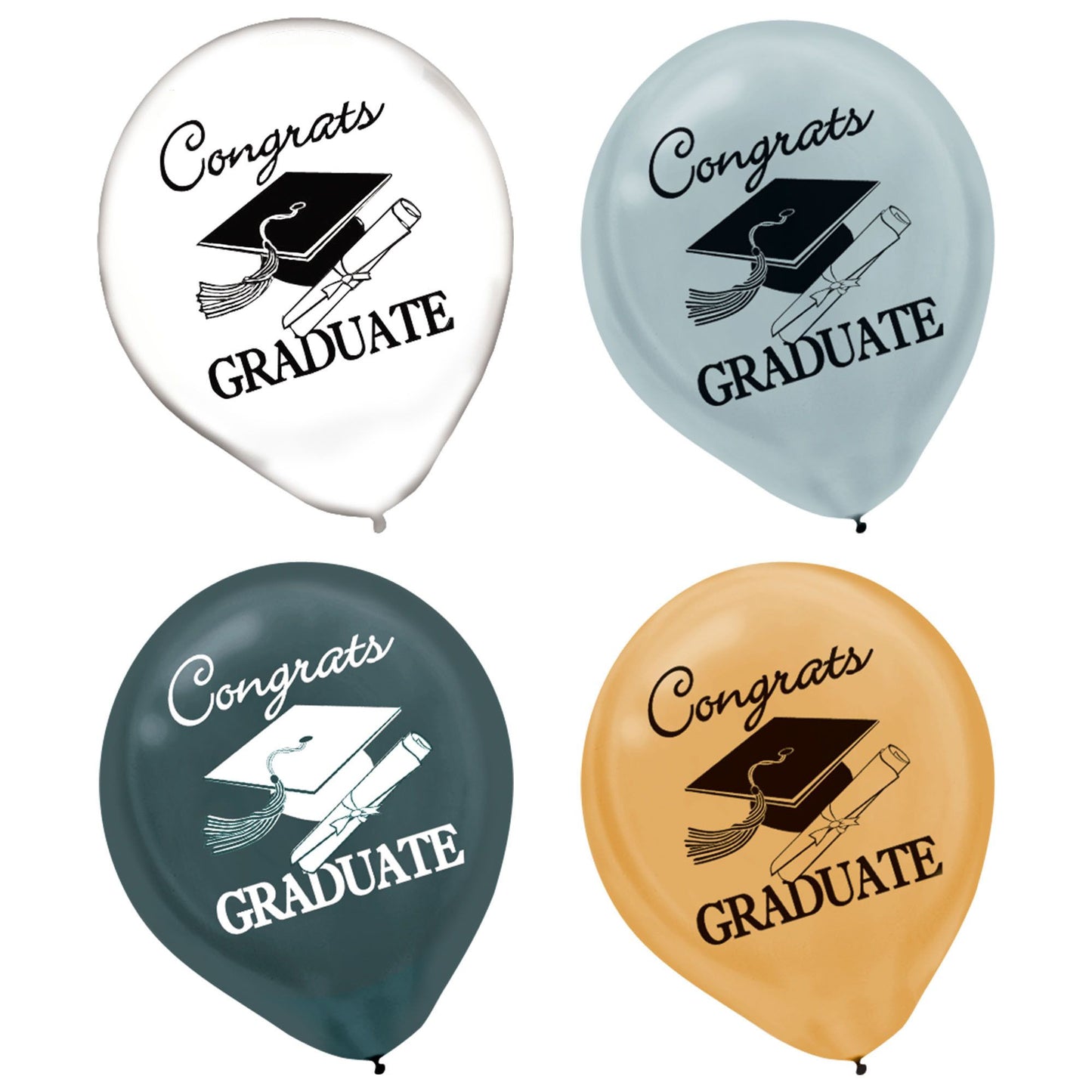 Grad Latex Balloons 15Pk