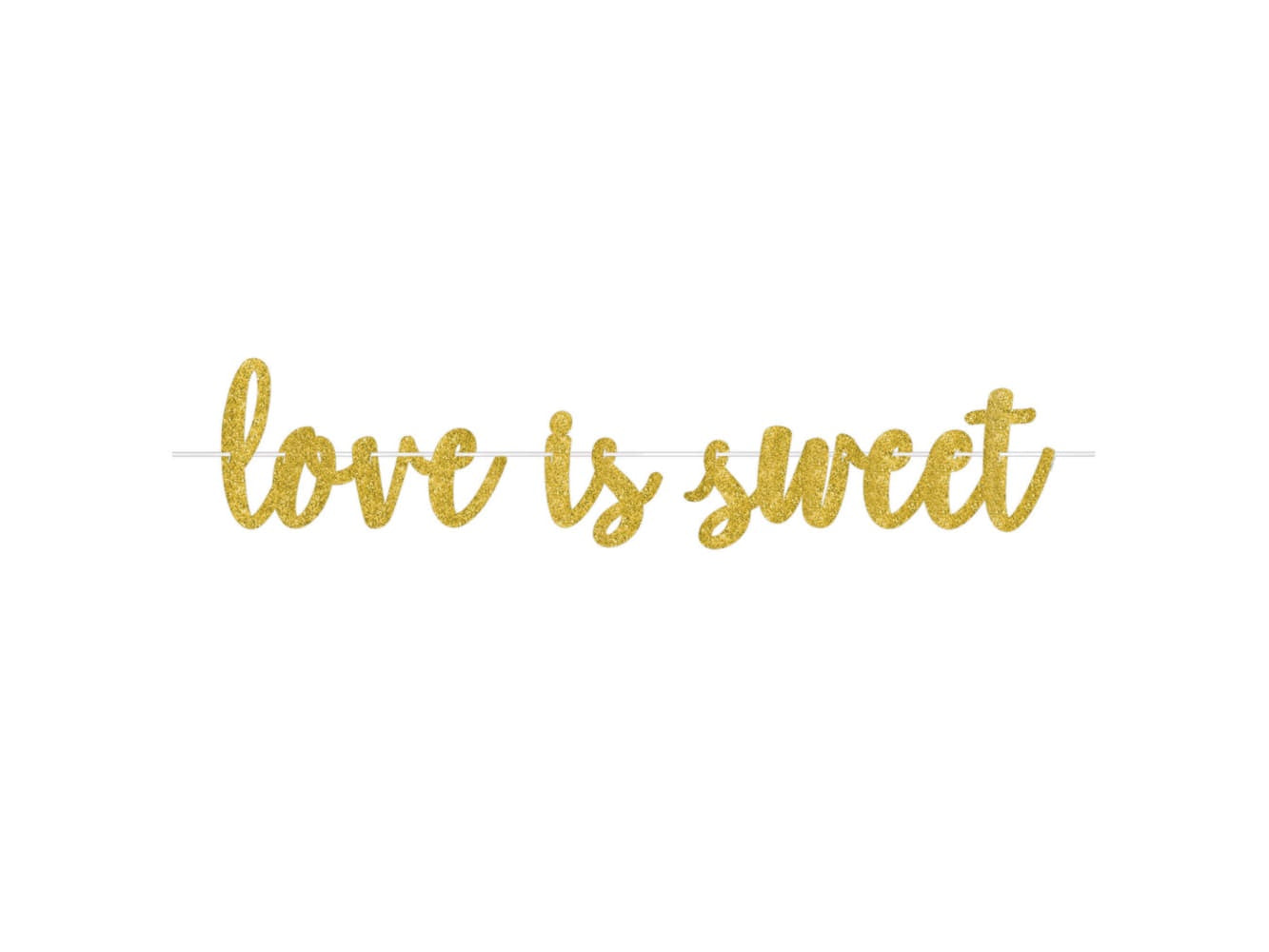 Love Is Sweet Glitter Banner, 12'