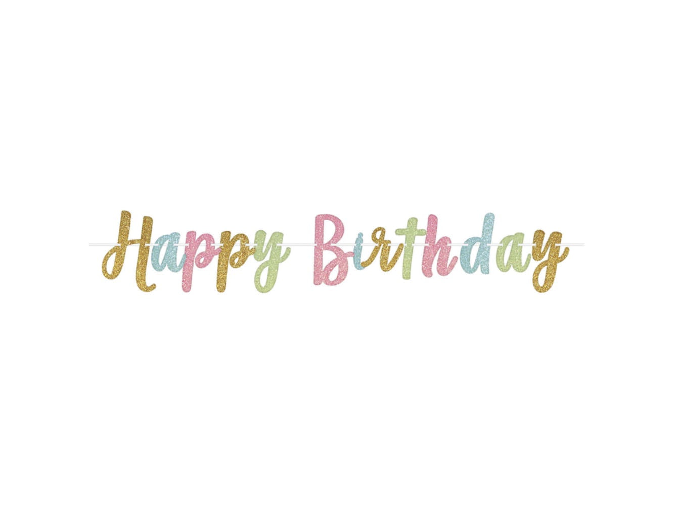 12' Confetti Fun Glitter Letter Banner