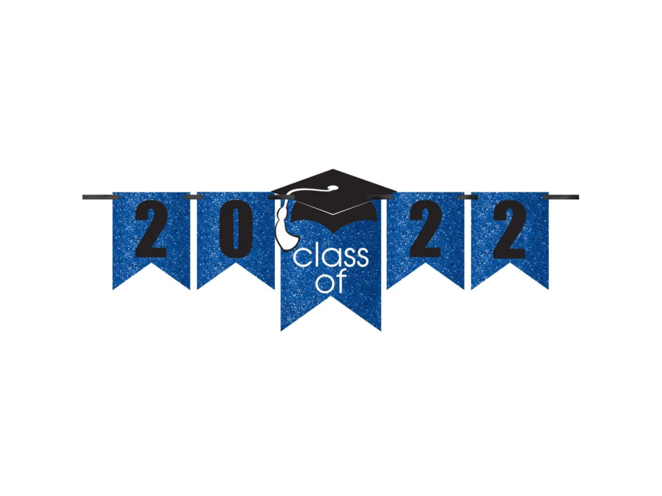 Grad 12' Customizable Glitter Banner Kit