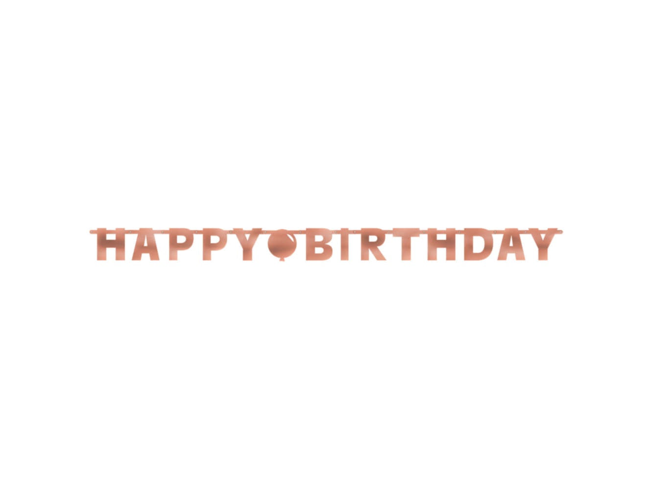 Happy Birthday Banner-Rose Gold