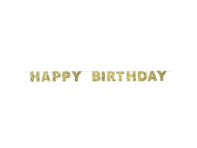 Golden Age Birthday Fringed Banner