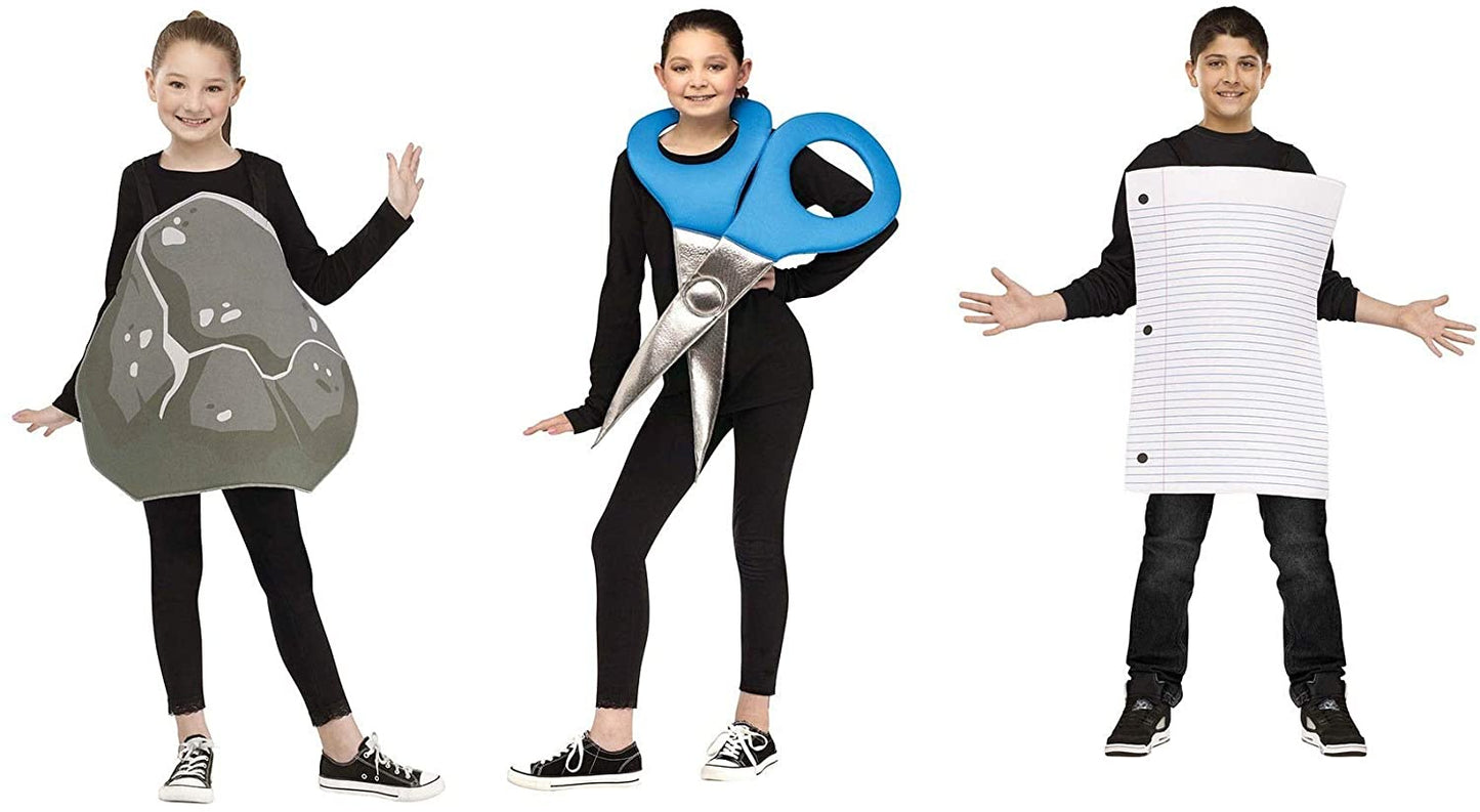 Rock.Paper.Sissors Kids Costume, 3/Pk
