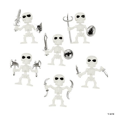 Plastic Skeleton Figures, 1 1/2"
