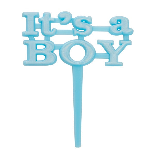 It'S A Boy Blue Cake Picks - 8Ct