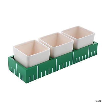 Football Condiment Tray (4Pc)