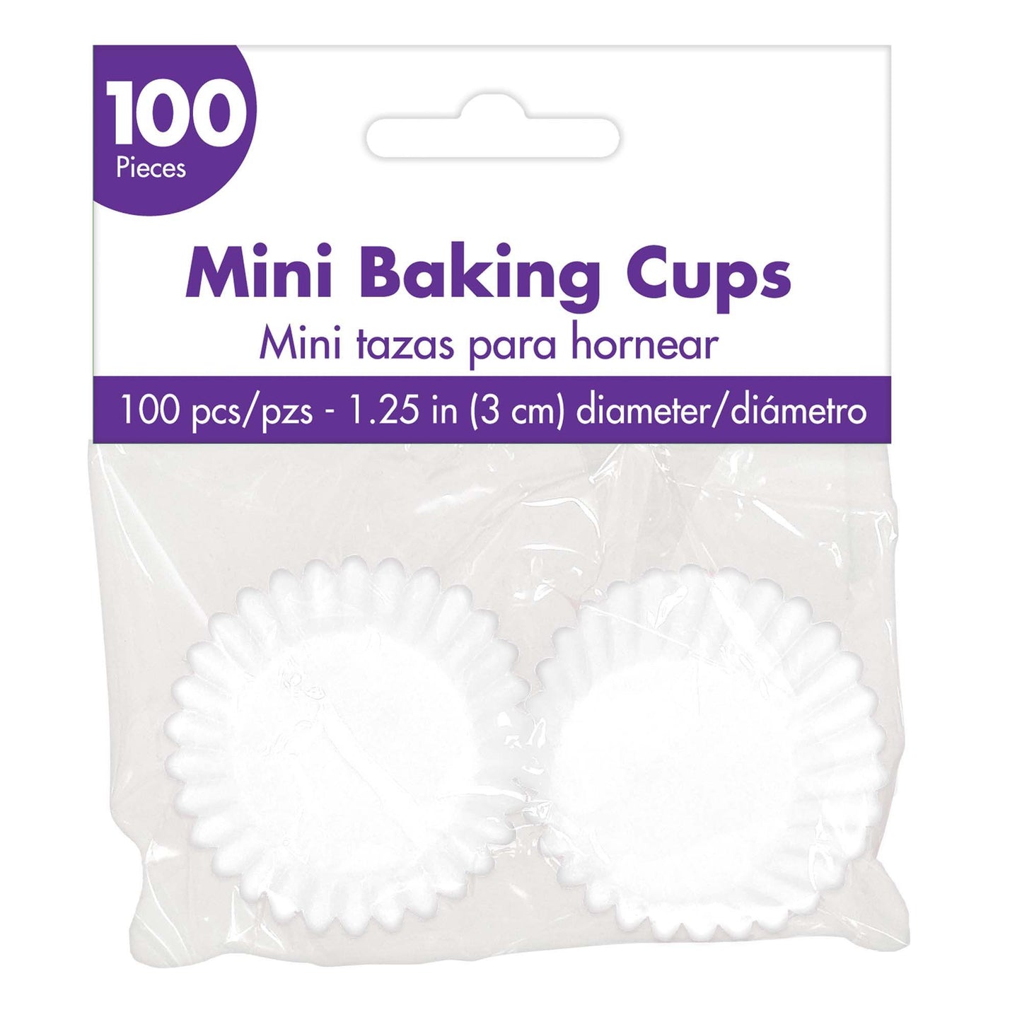 Mini Baking Cups - White 100Pk
