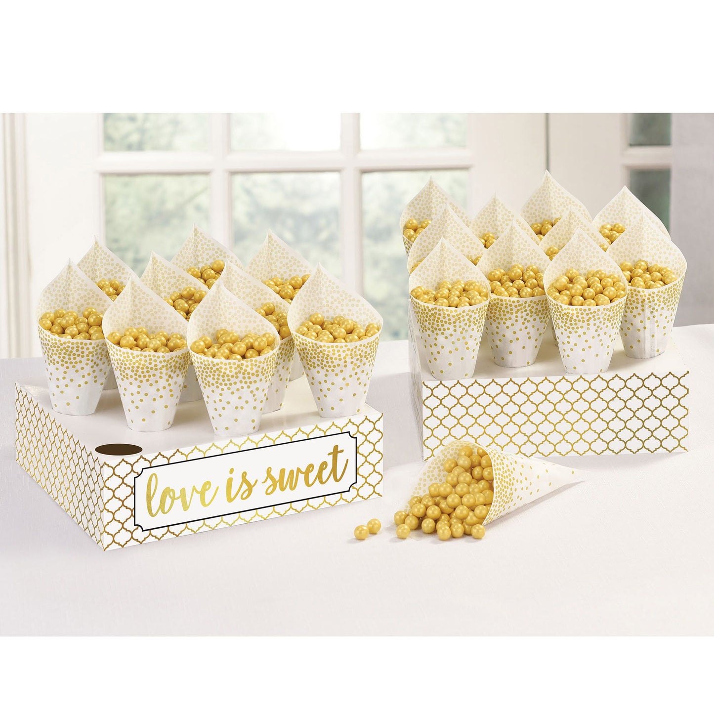 Wedding Snack Cones W/ Tray