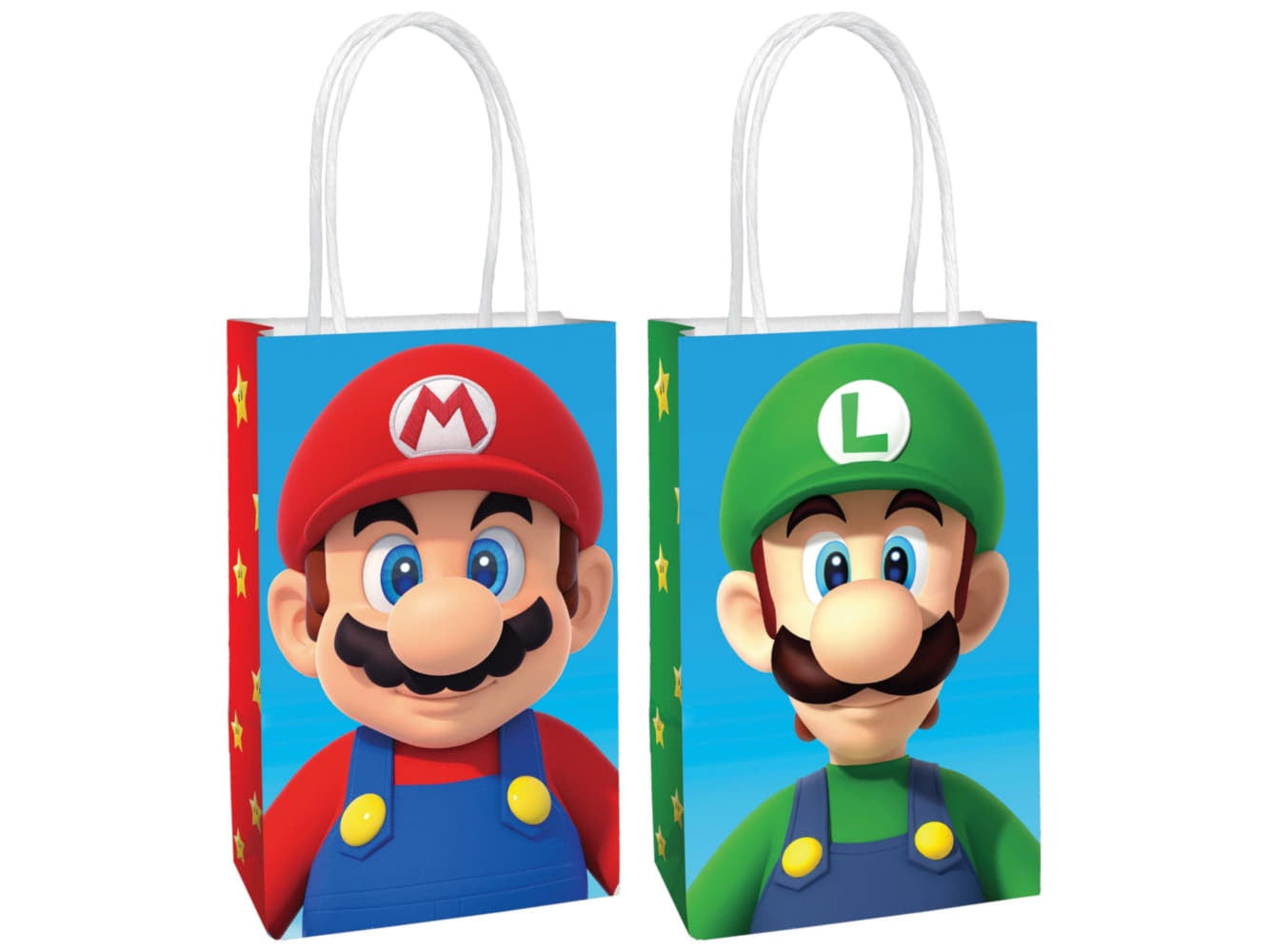 Super Mario Brothers Printed Paper Kraft Bags-8Pcs