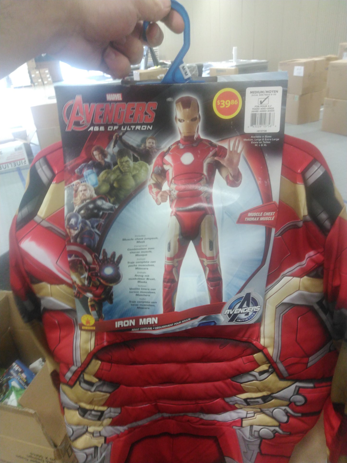Marvel avengers age of Ultron iron Man adult medium 5-7