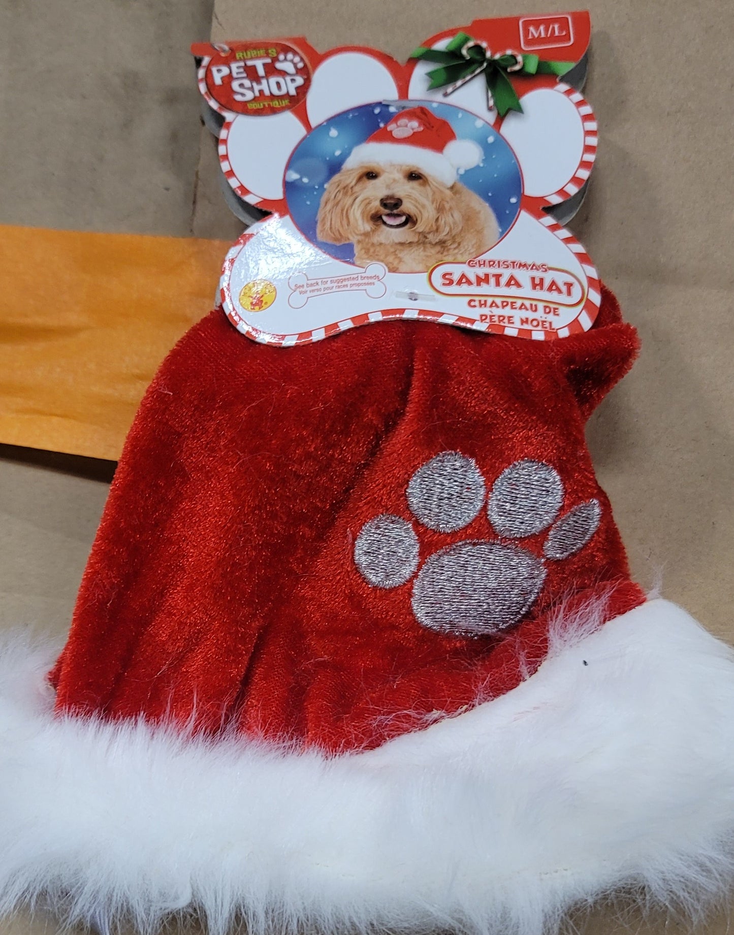 Dog CHRISTMAS Red SANTA HAT-M/L