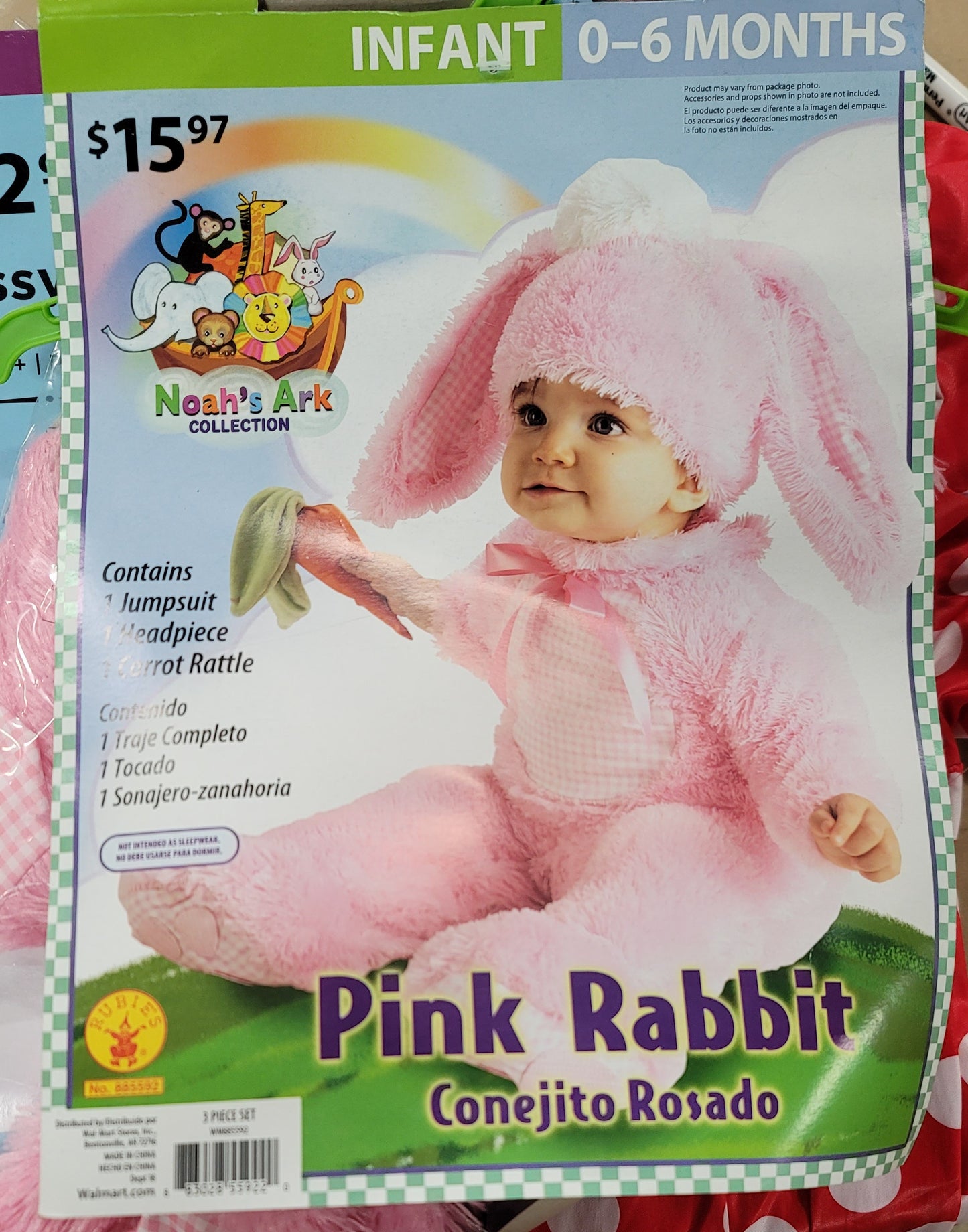 Pink rabbit infant (0-6 ) months