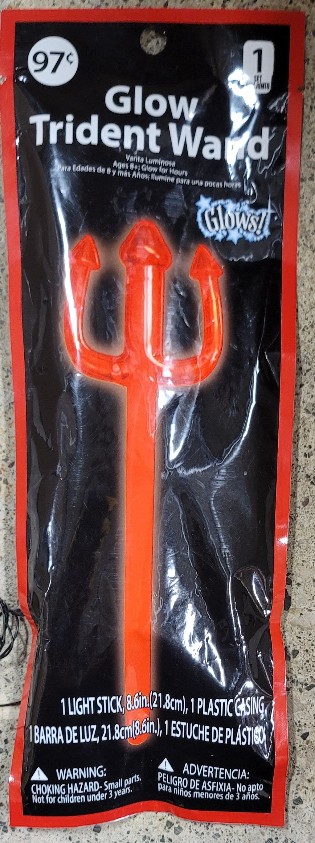 Glow trident wand