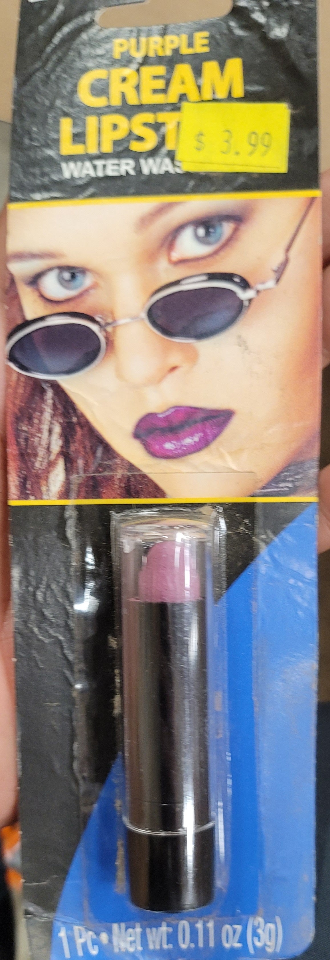 Purple cream lipstick
