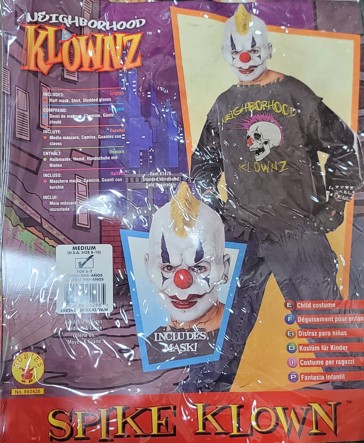 Neighborhood Klownz Spike Klown Costume – Medium (8–10)