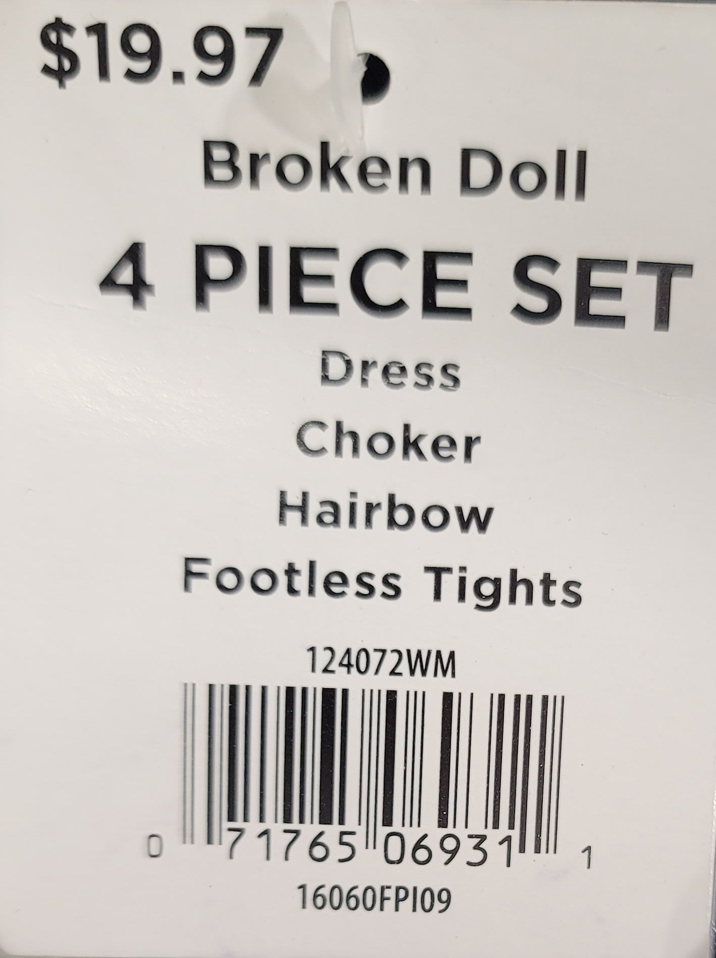 Broken doll 4 piece set