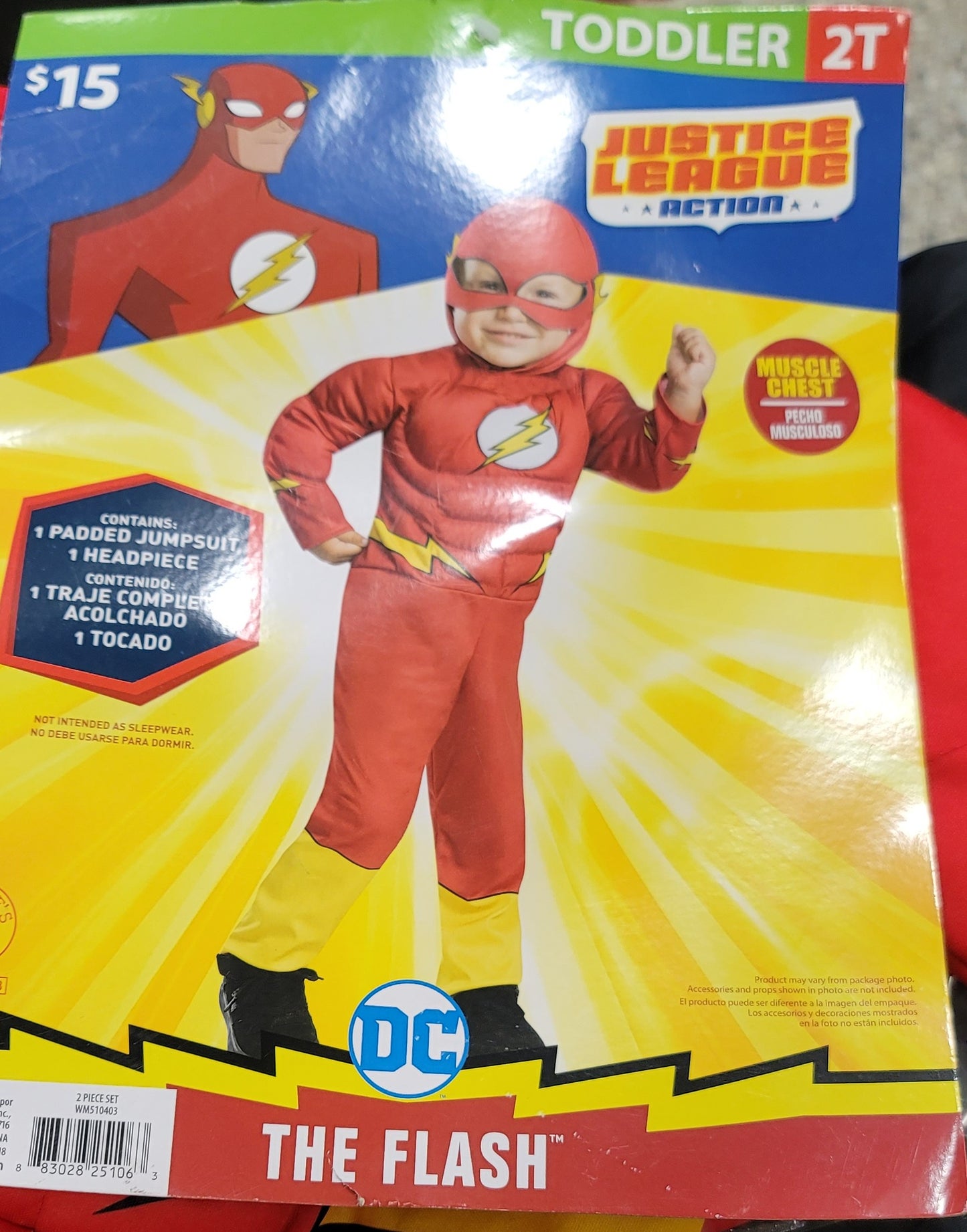 Justice league action the flash toddler 2T