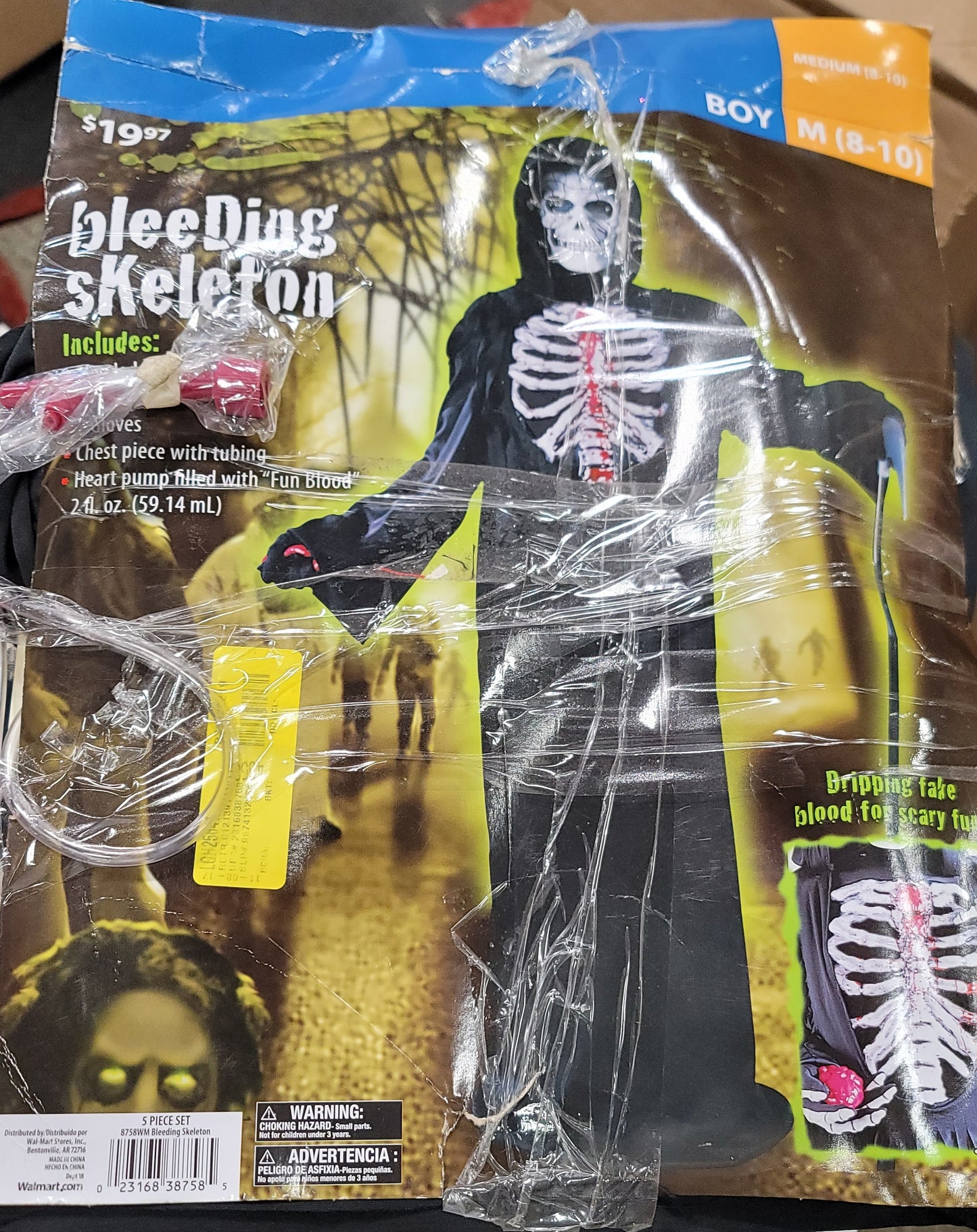 Bleeding skeleton boy M(8-16)