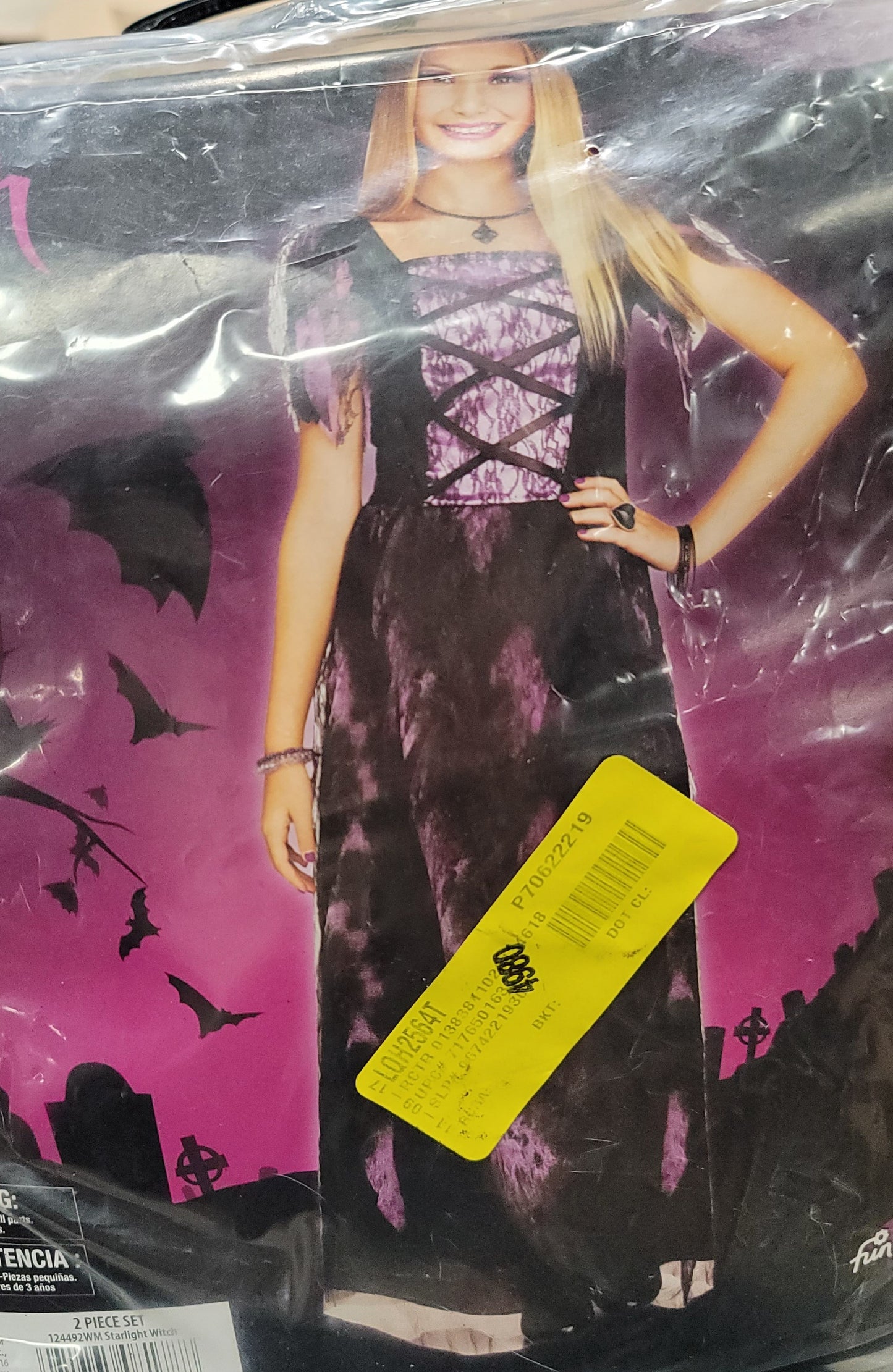 Straight witch Child Costume 14-16 girl