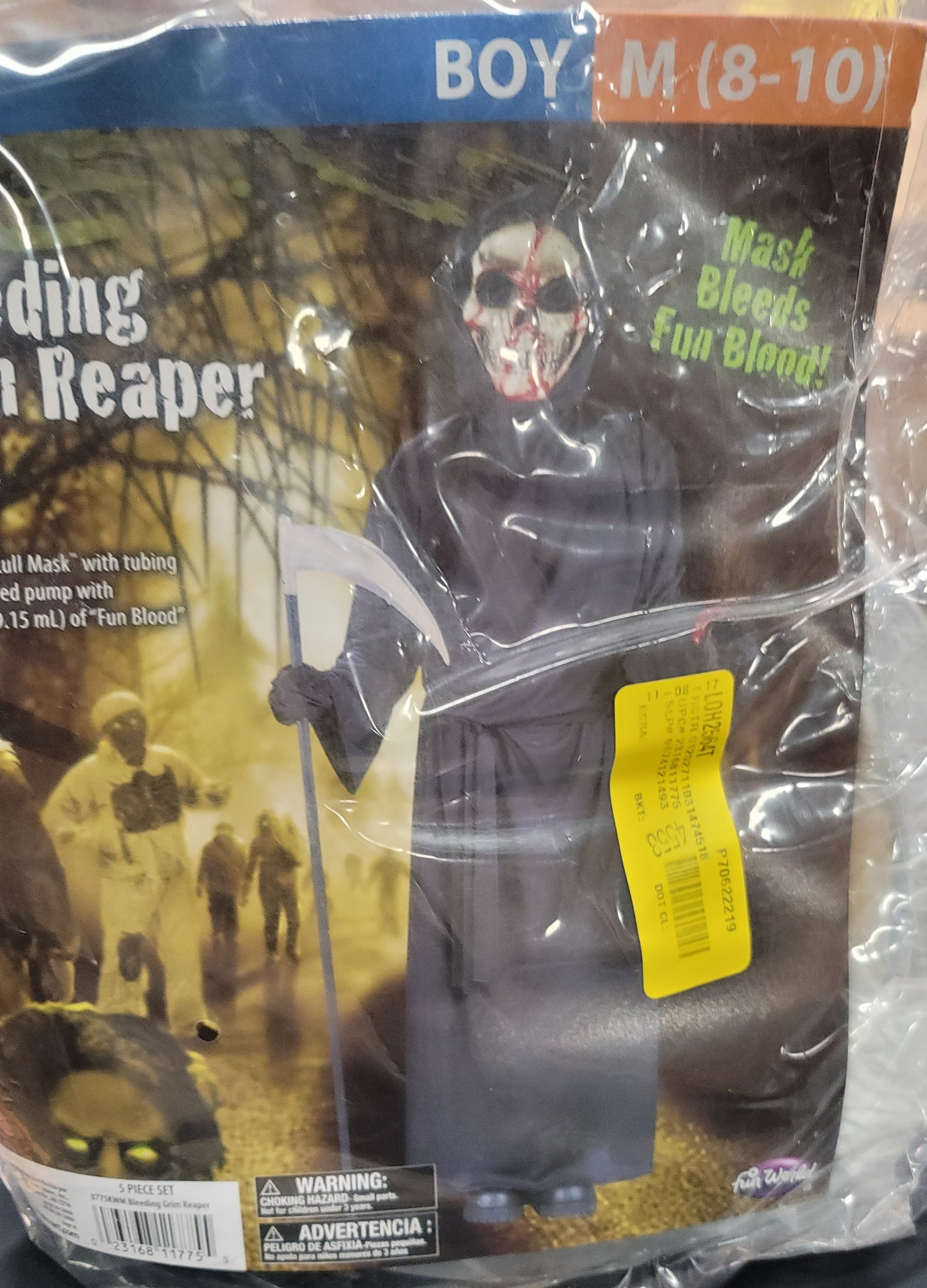 Bleeding grin reaper Costume m 8-10