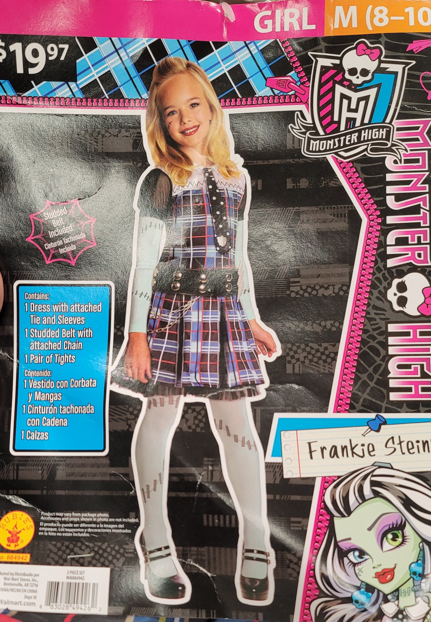 Frankie stein girl Costume 8-10