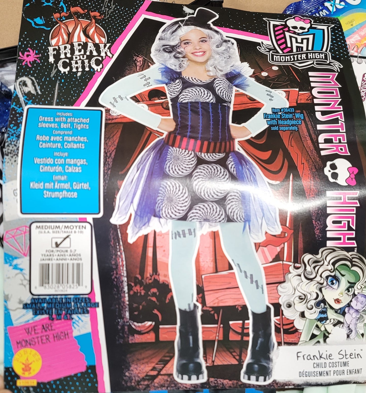 Monster high Child Costume medium 8-10