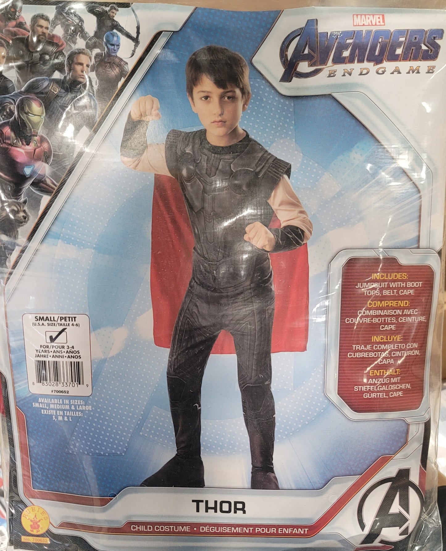 Marvel Avengers Thor Child Costume 4-6