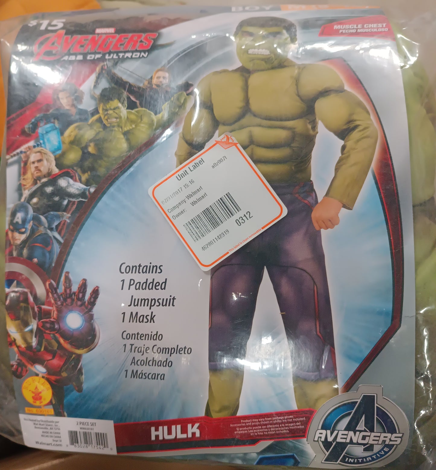 Avengers Hulk Boy M 8-10