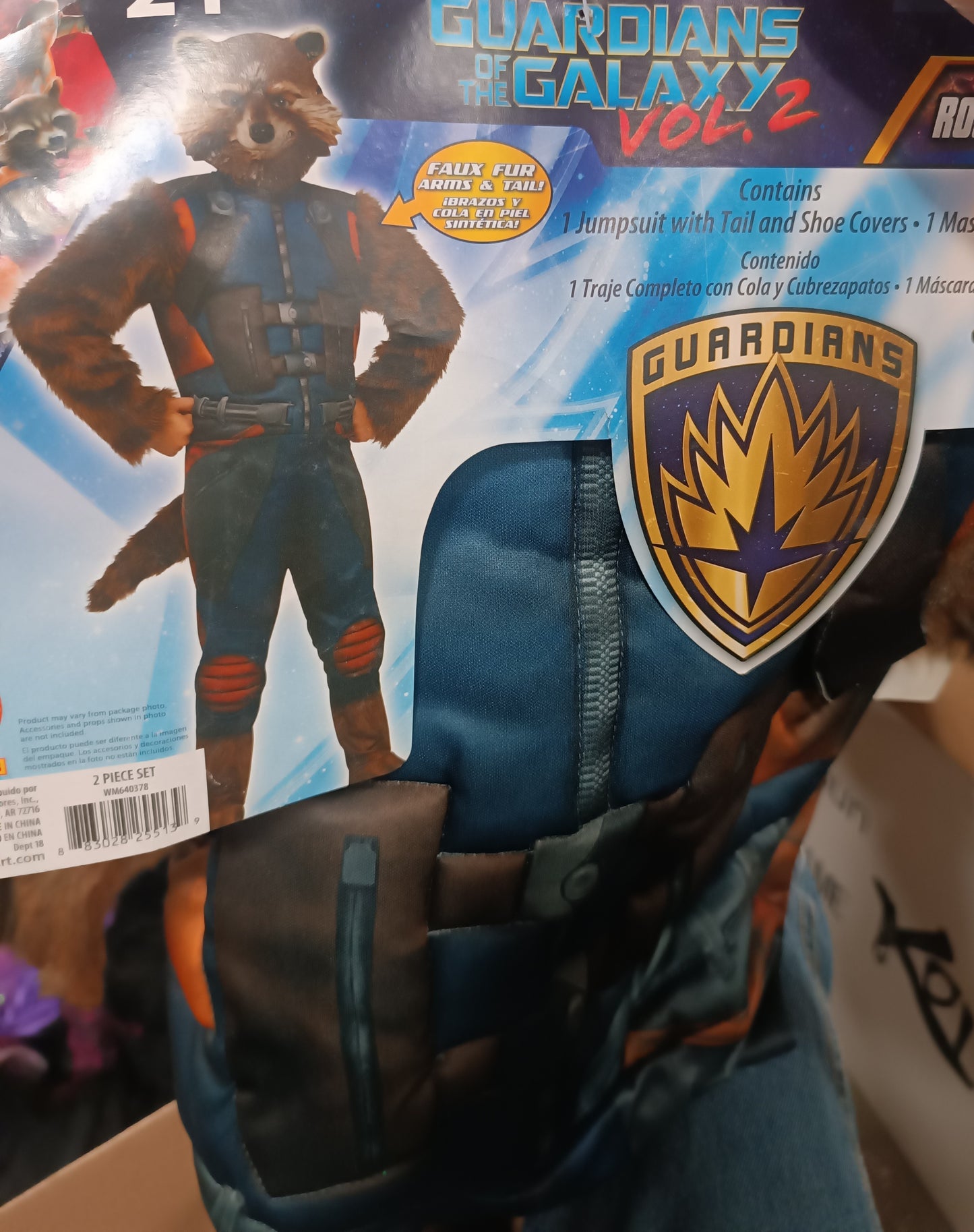 Guardians of the Galaxy vol 2 Rocket Raccoon boy S 4-6