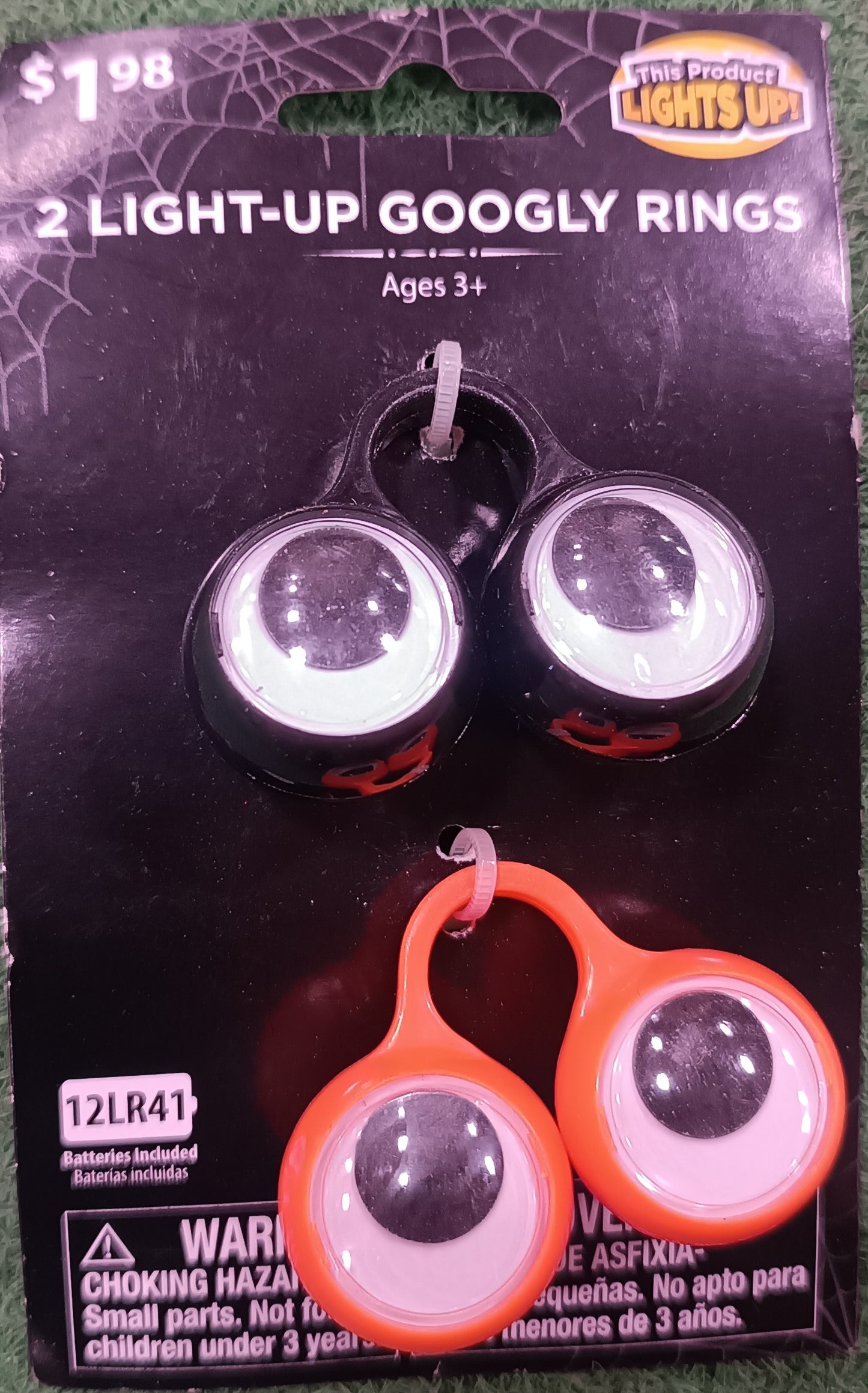 2 Light Up Googly Rings