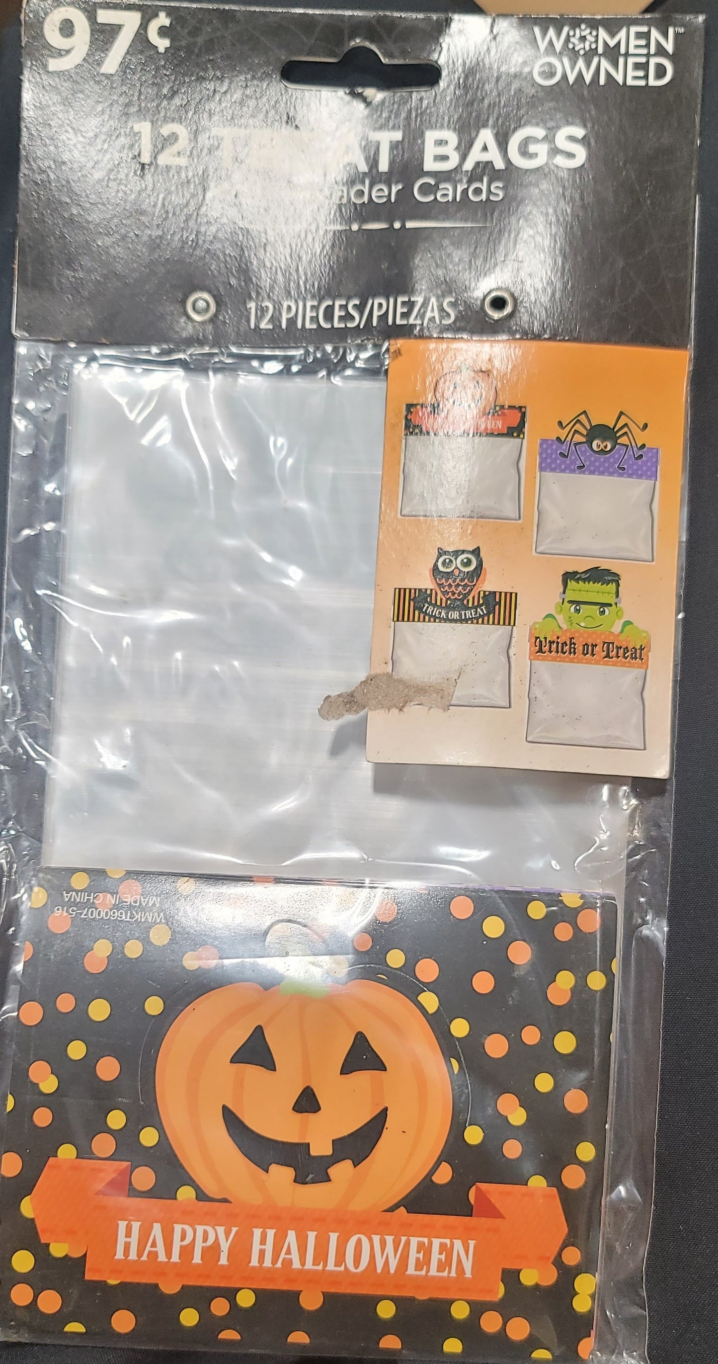 12 treat bags with header cards