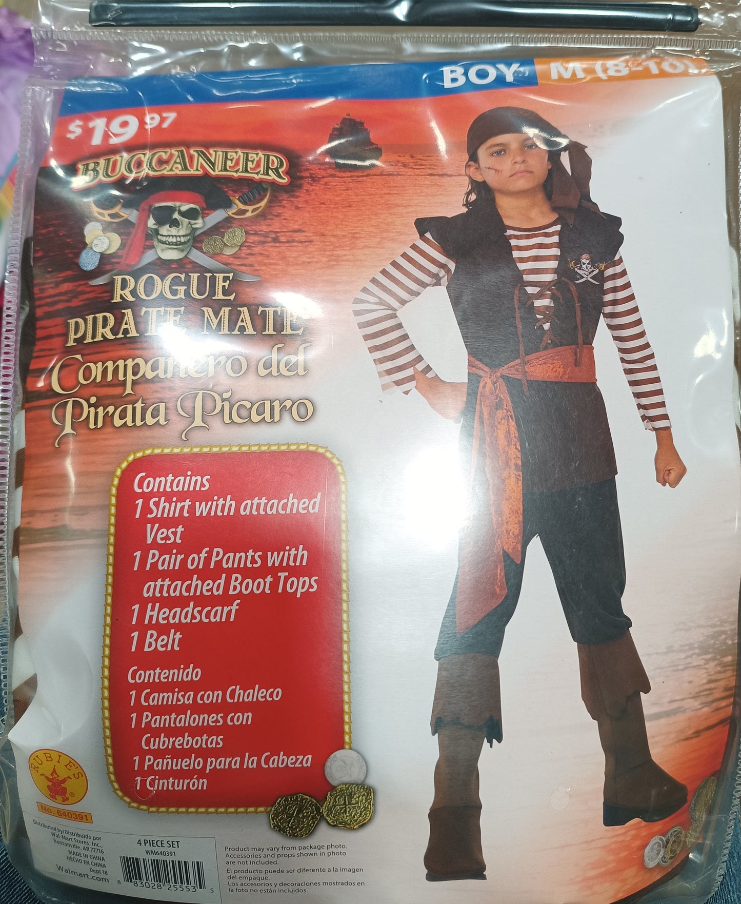 Buccaneer Rogue Pirate Mate Boy M 8-10
