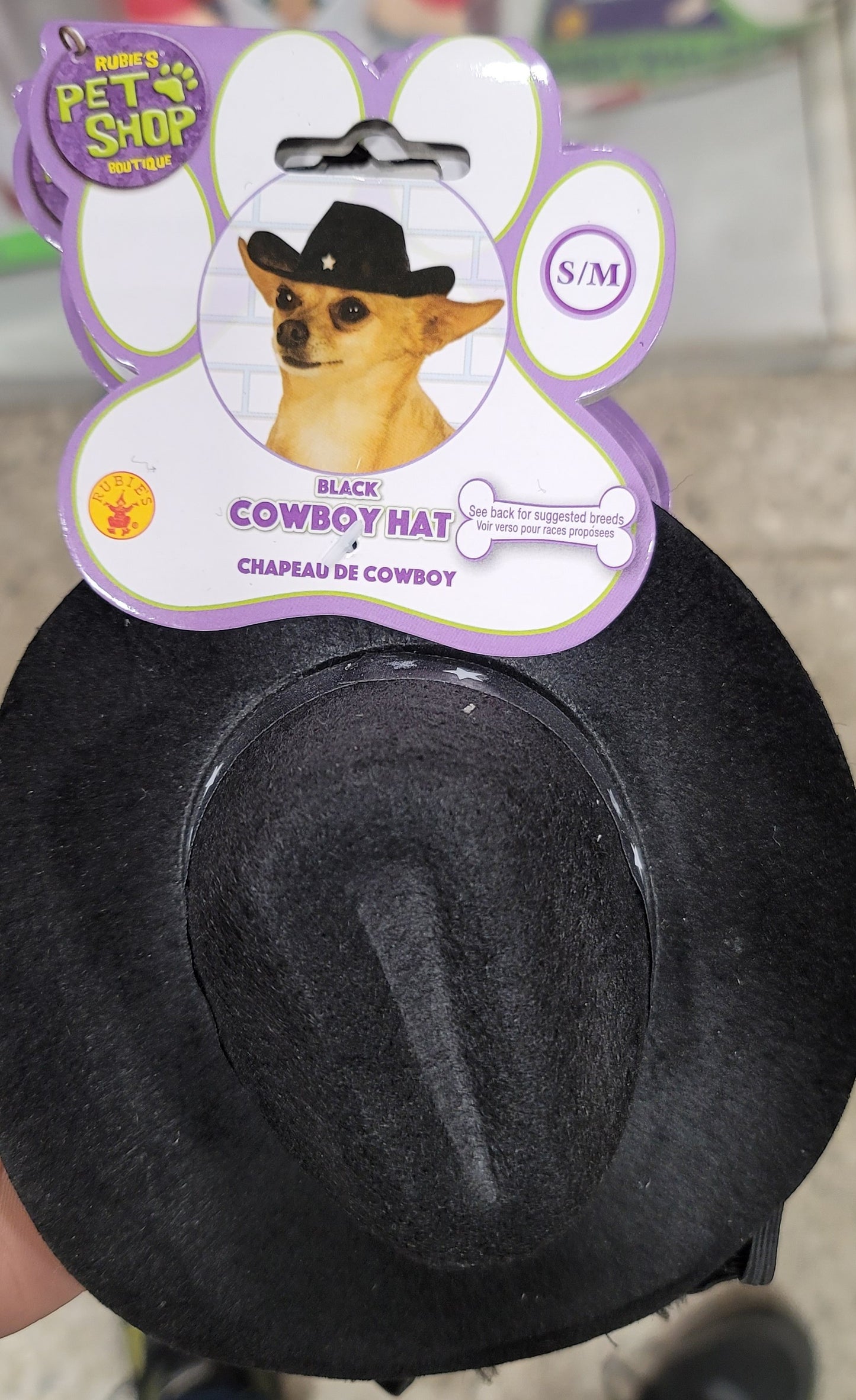 BLACK COWBOY HAT S/M