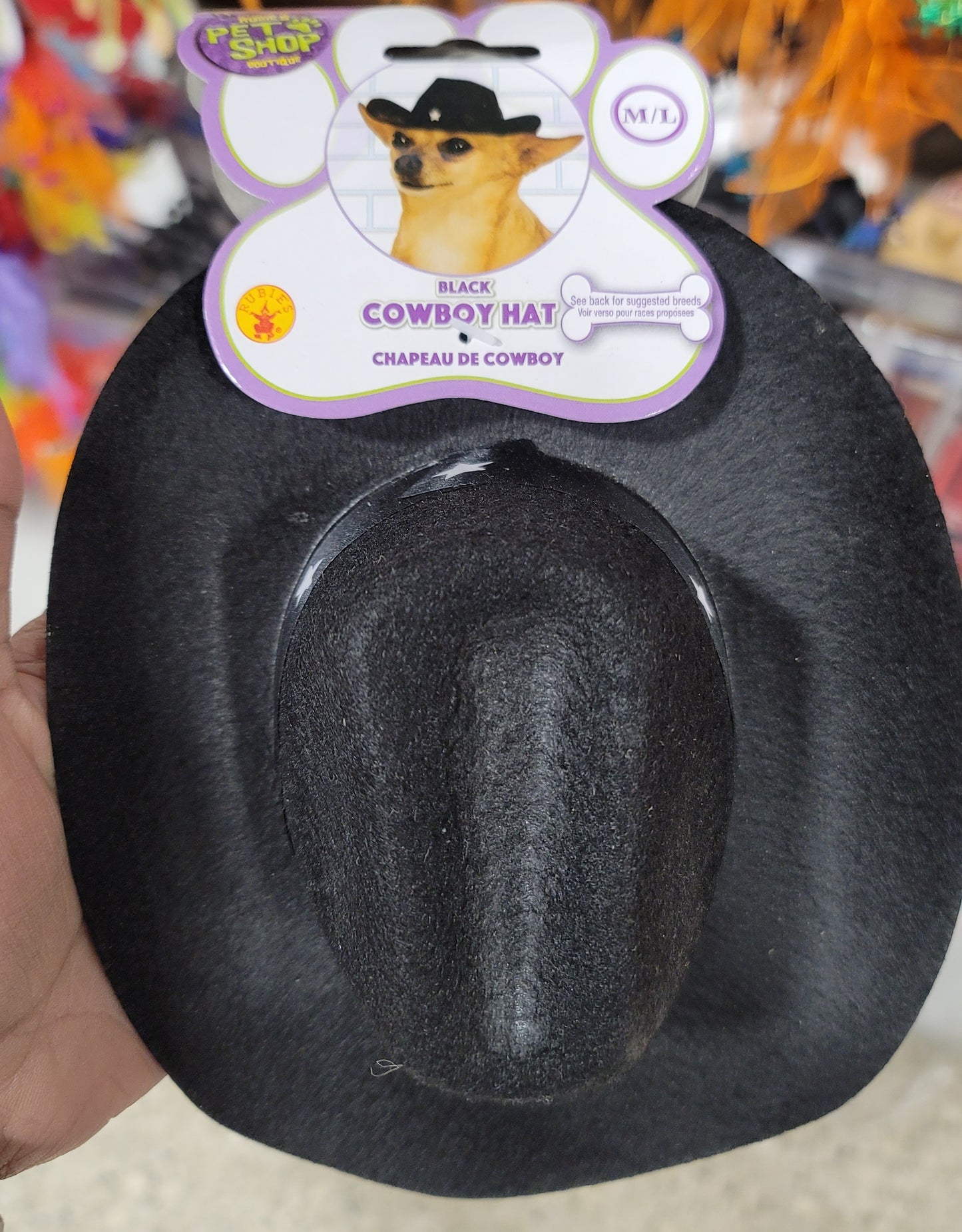 BLACK COWBOY HAT M/L