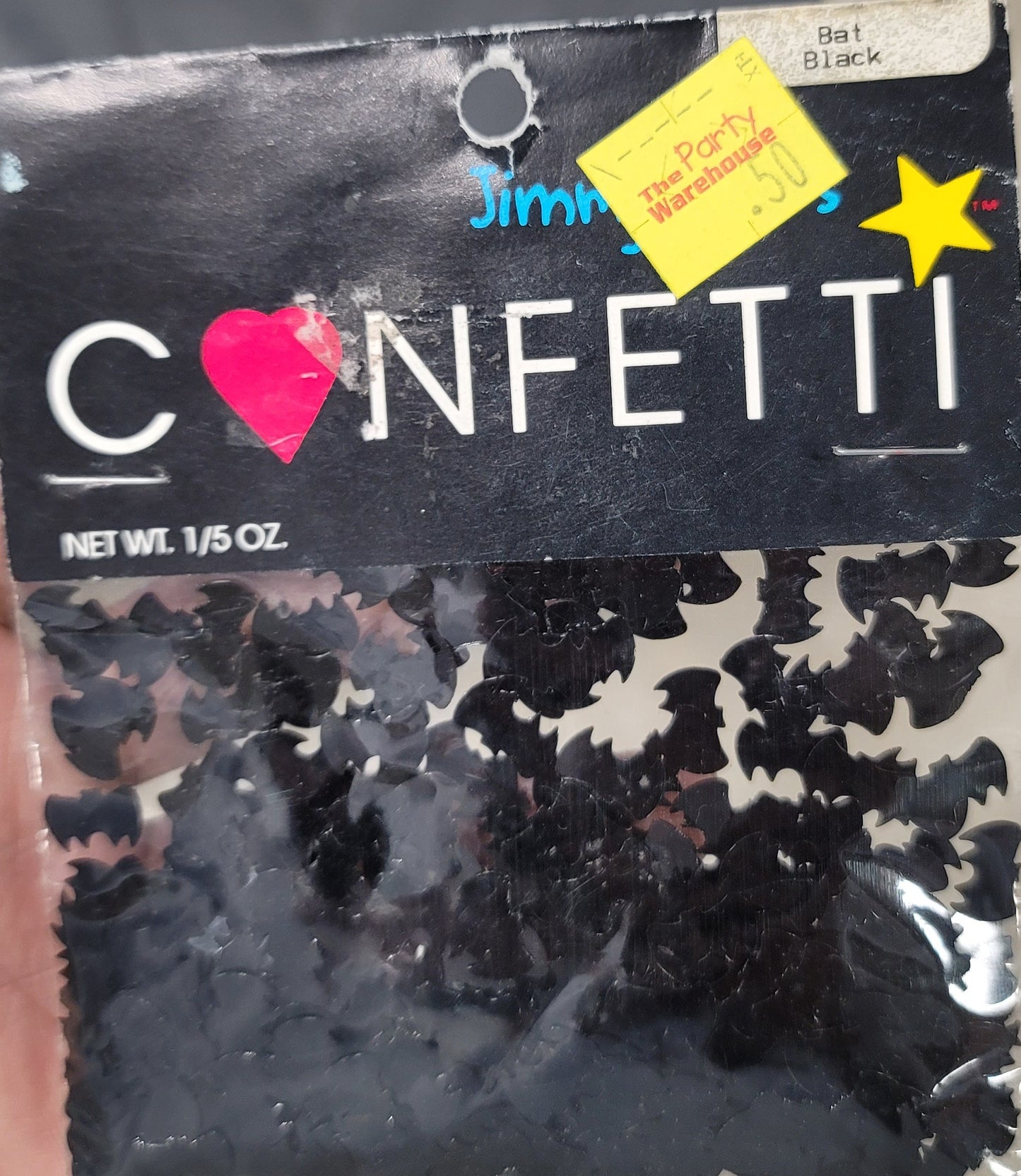 Confetti Bat Black