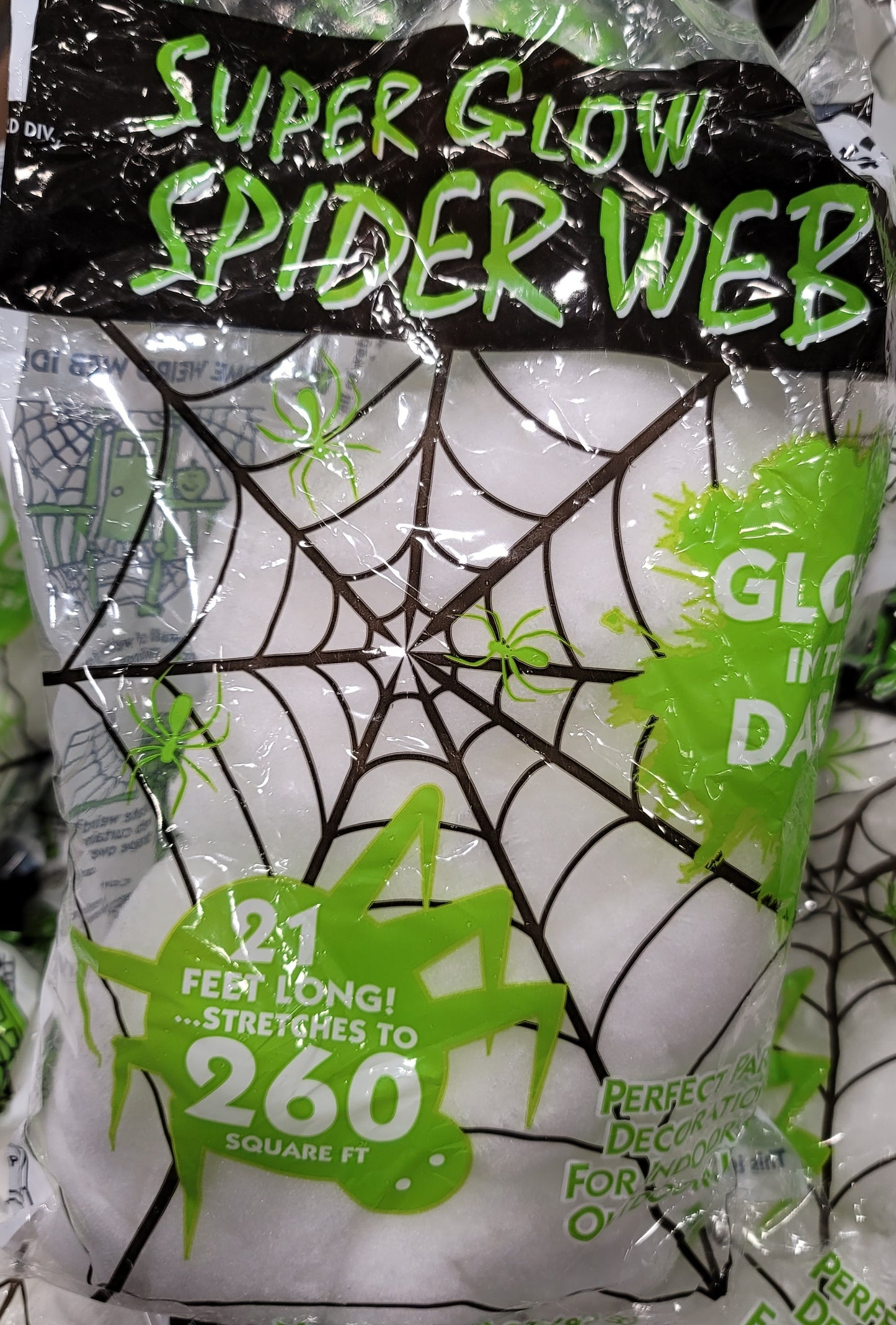 SUPER GLOW SPIDER WEB