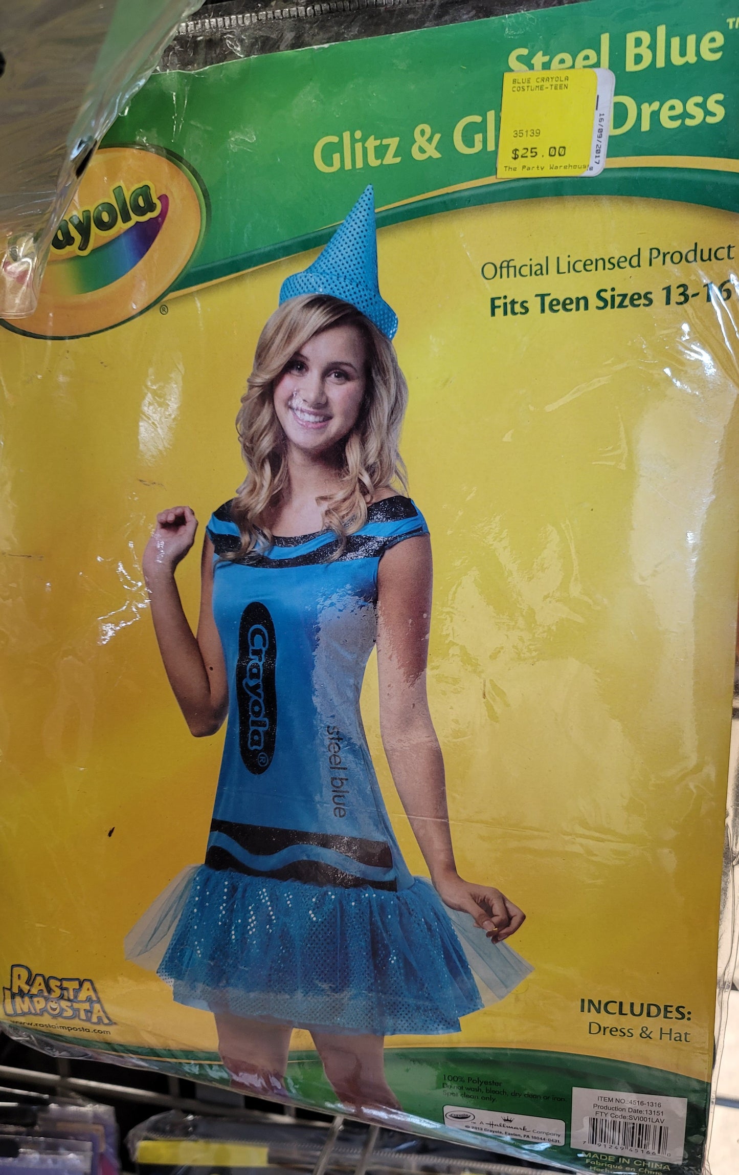 Crayola Steel Blue Glitz & Glittering Dress