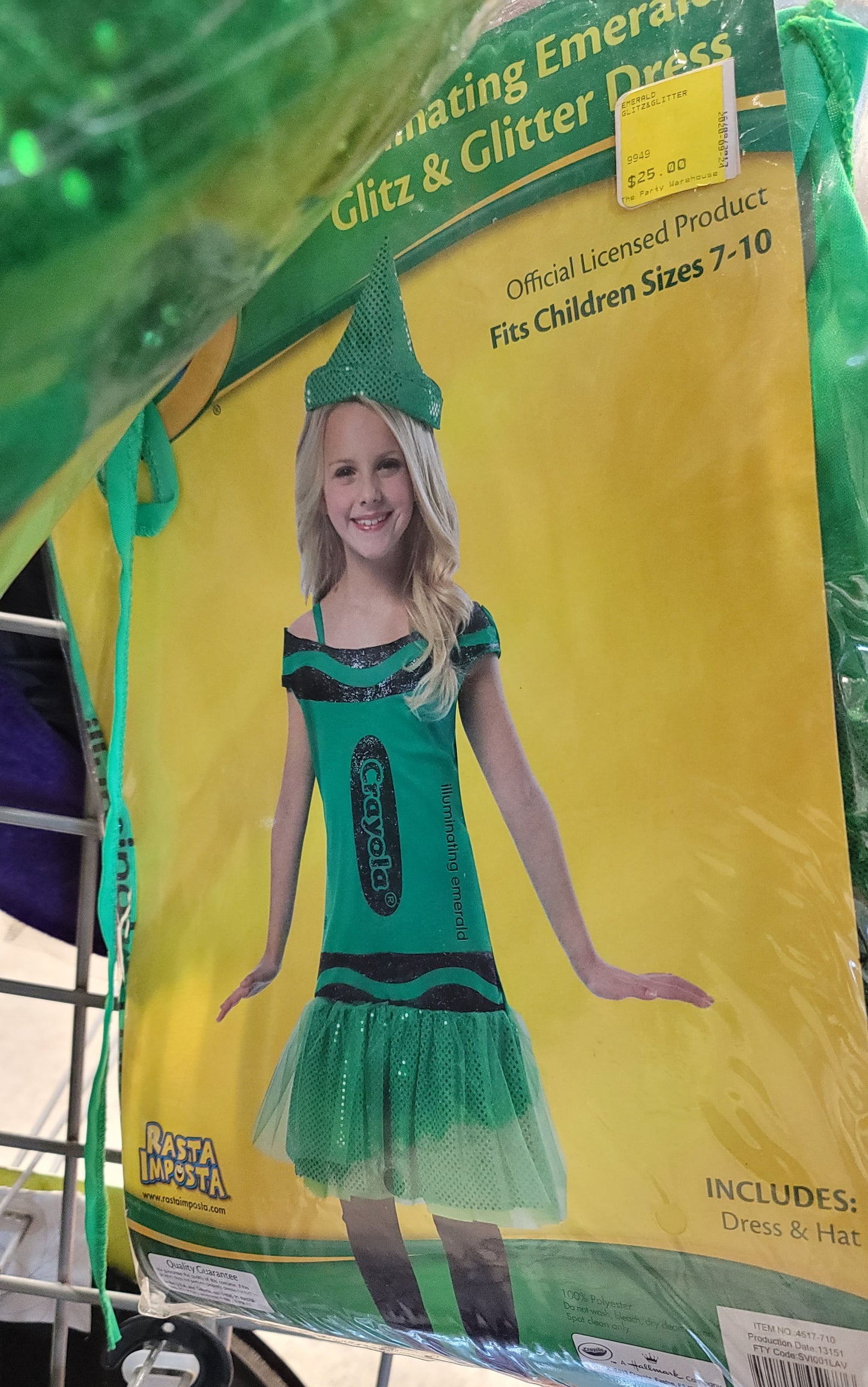 Crayola Illuminating Emerald Glitz & Glitter Dress 7-10