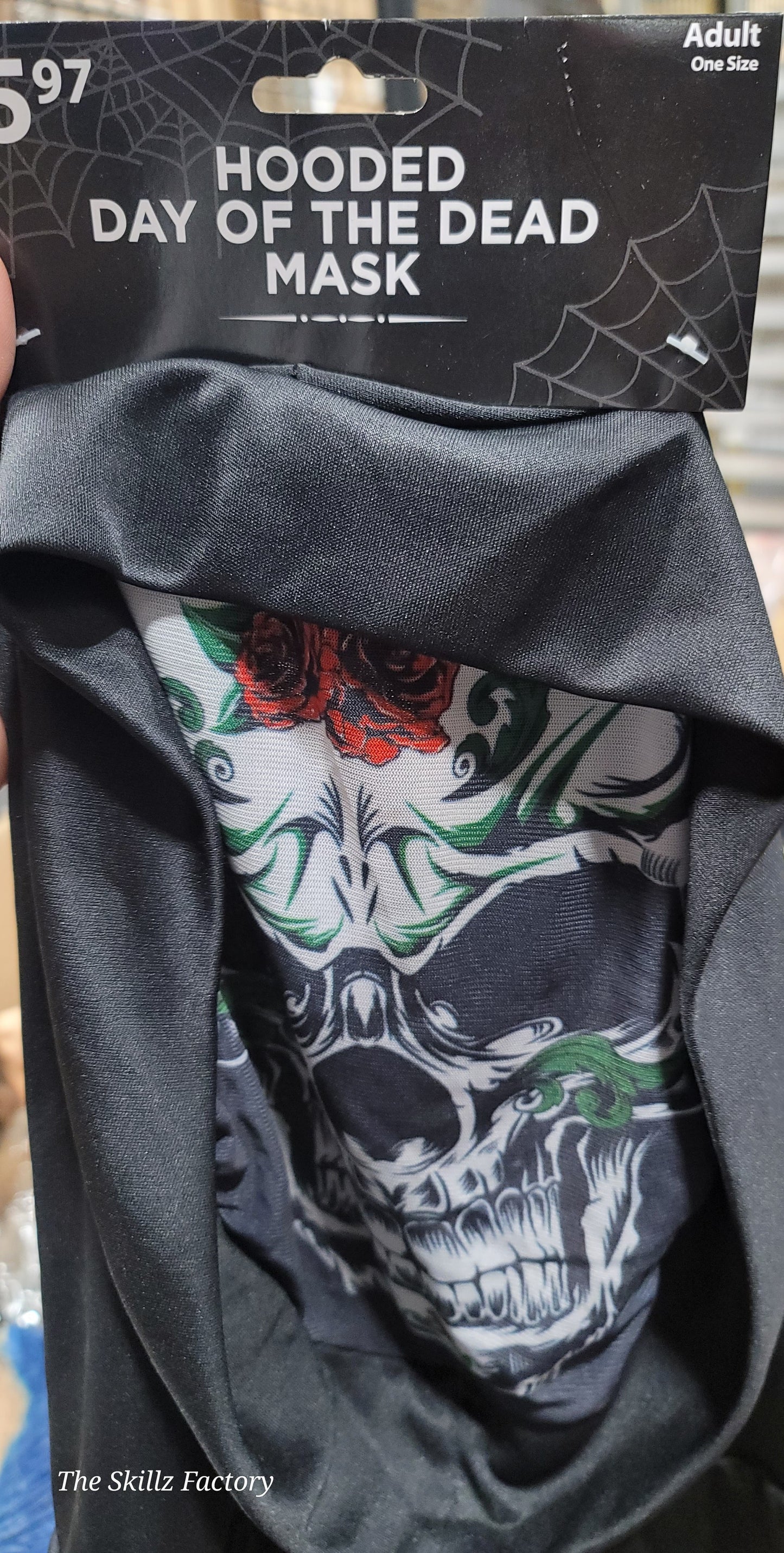 HOODED DAY OF THE DEAD MASK