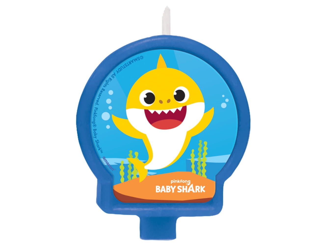 Baby Shark Birthday Candle, 2 2/5" X 2 3/5"