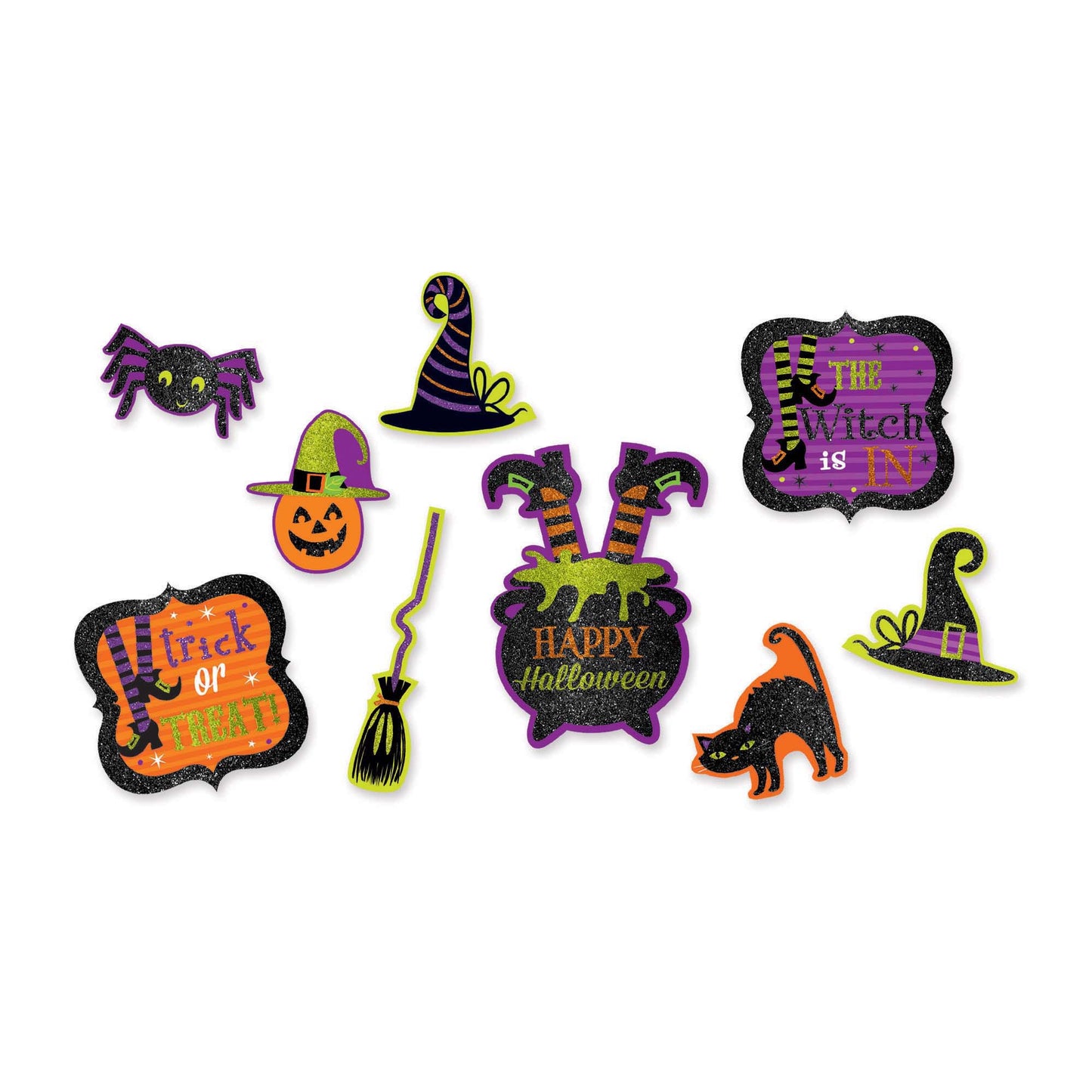 Glitter Cutouts Witch