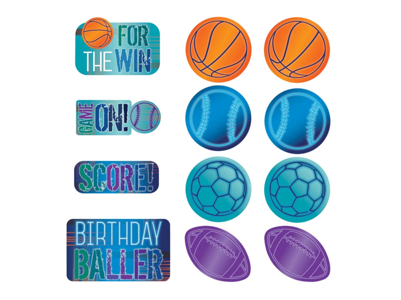 Baller Cut Out Value Pack-12Pcs