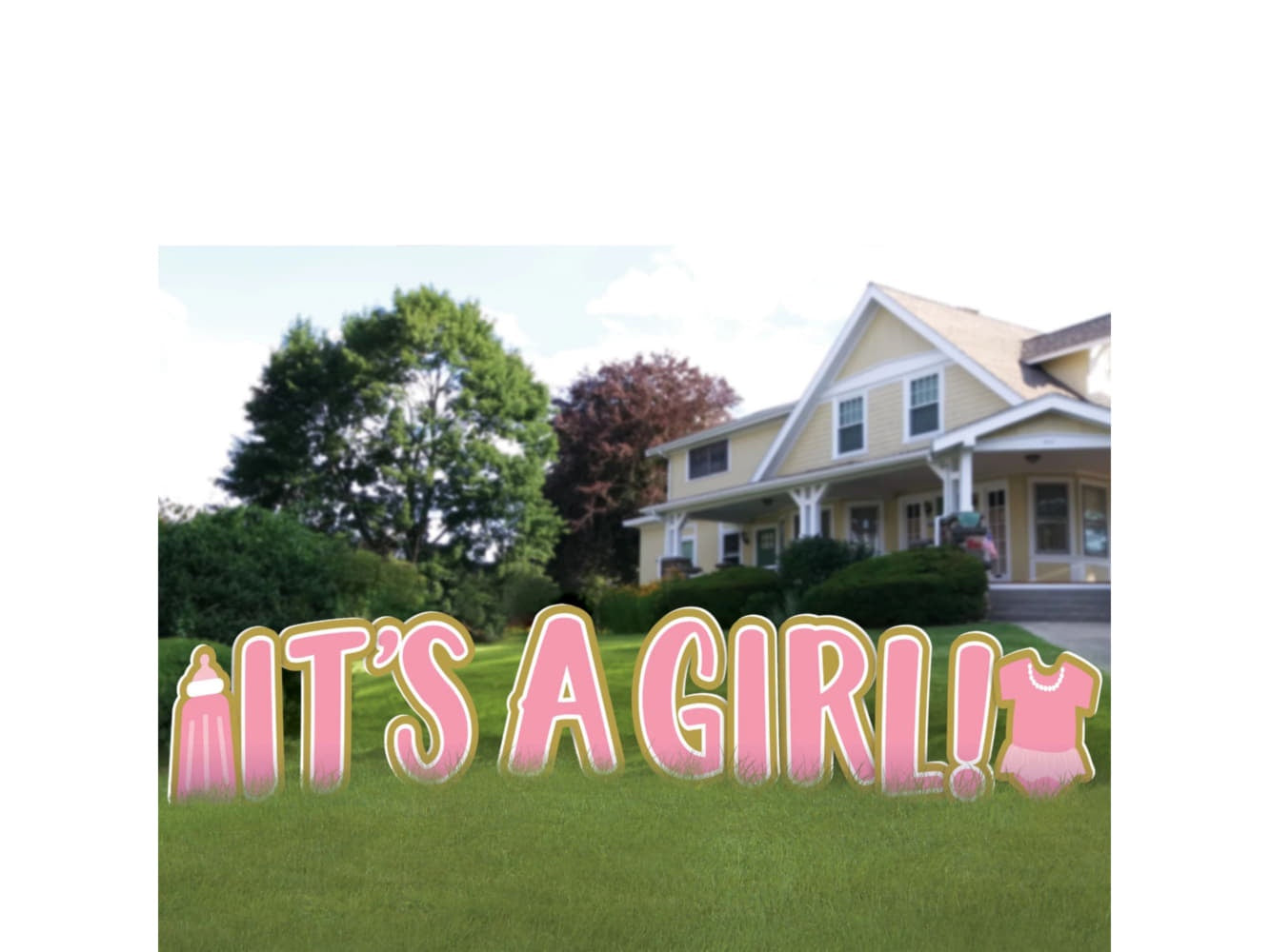 It'S A Girl Giant Yard Sign
