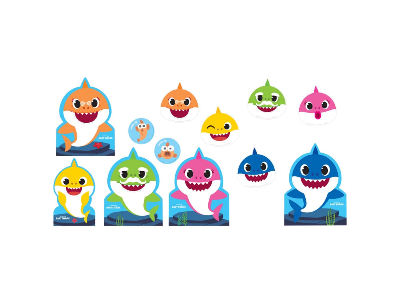 Baby Shark Cutouts-12Pcs