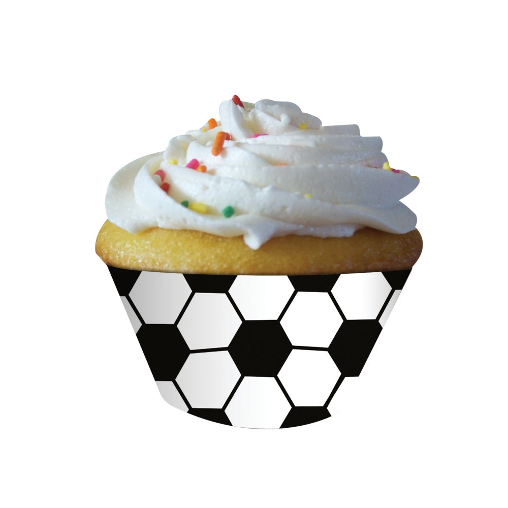 Soccer Cupcake Wrappers - 12Pcs