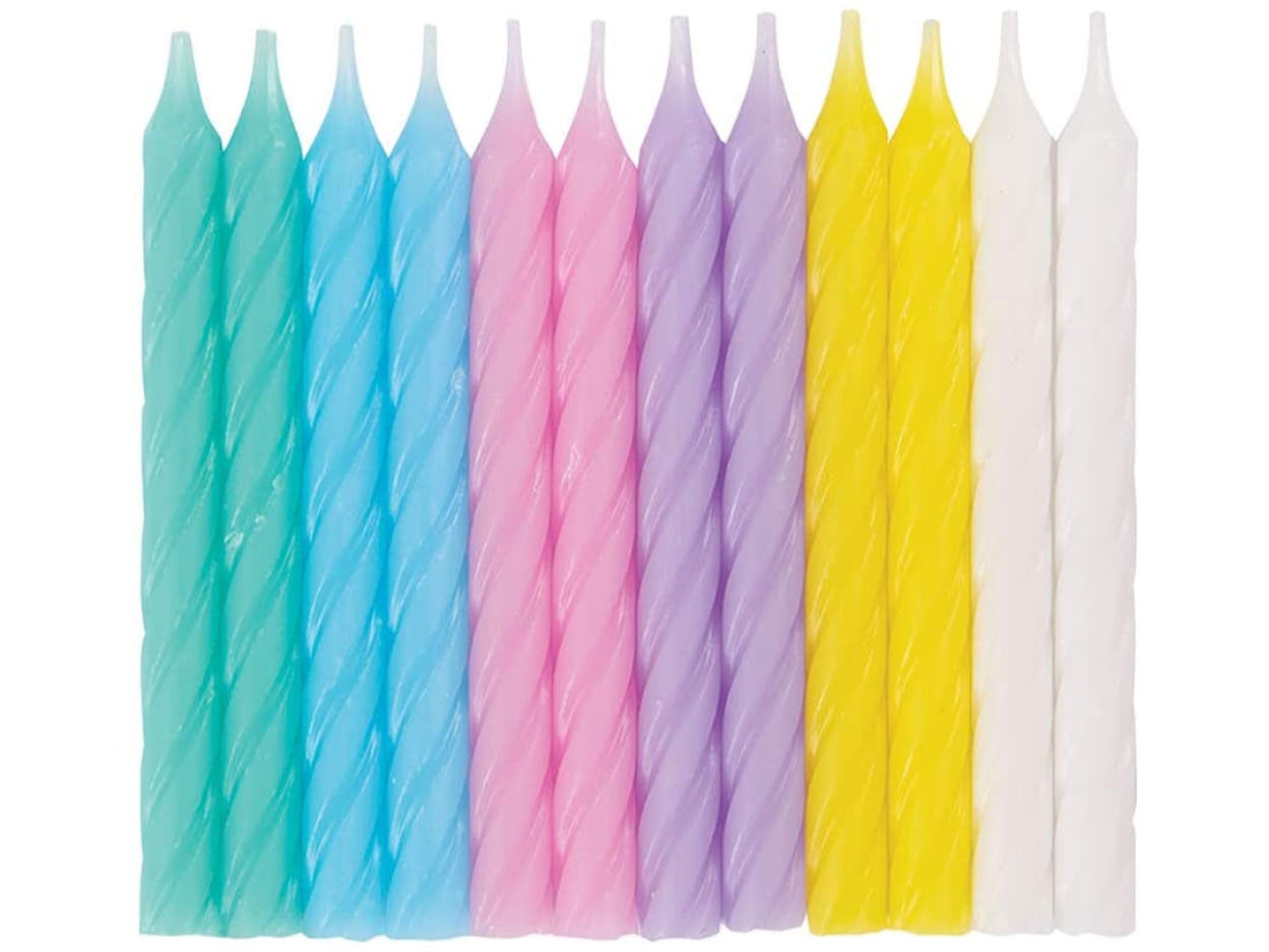 Candles Pastels Assorted-24Ct